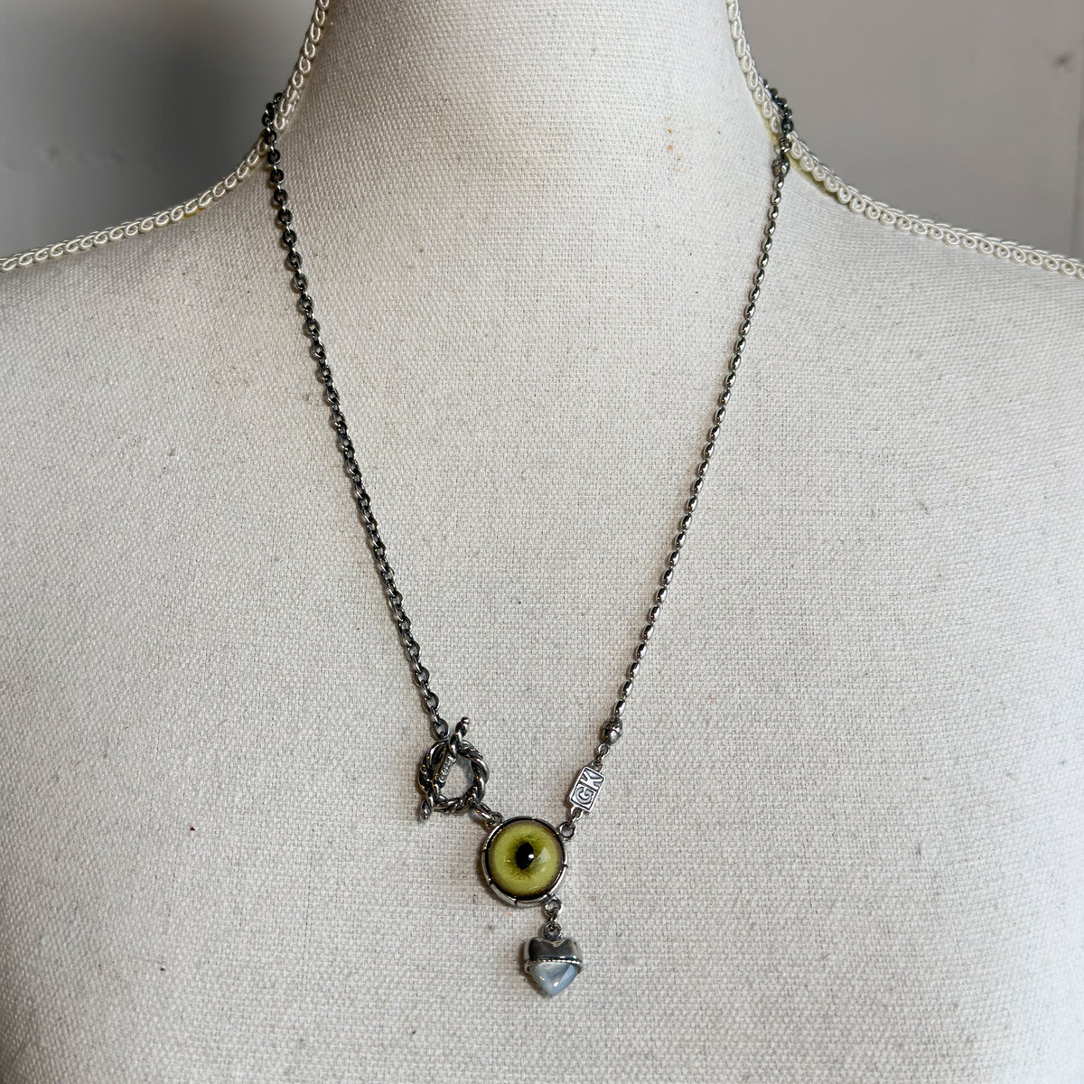 Eye Love You Necklace Yellow – Sterling Silver – Gem Kingdom