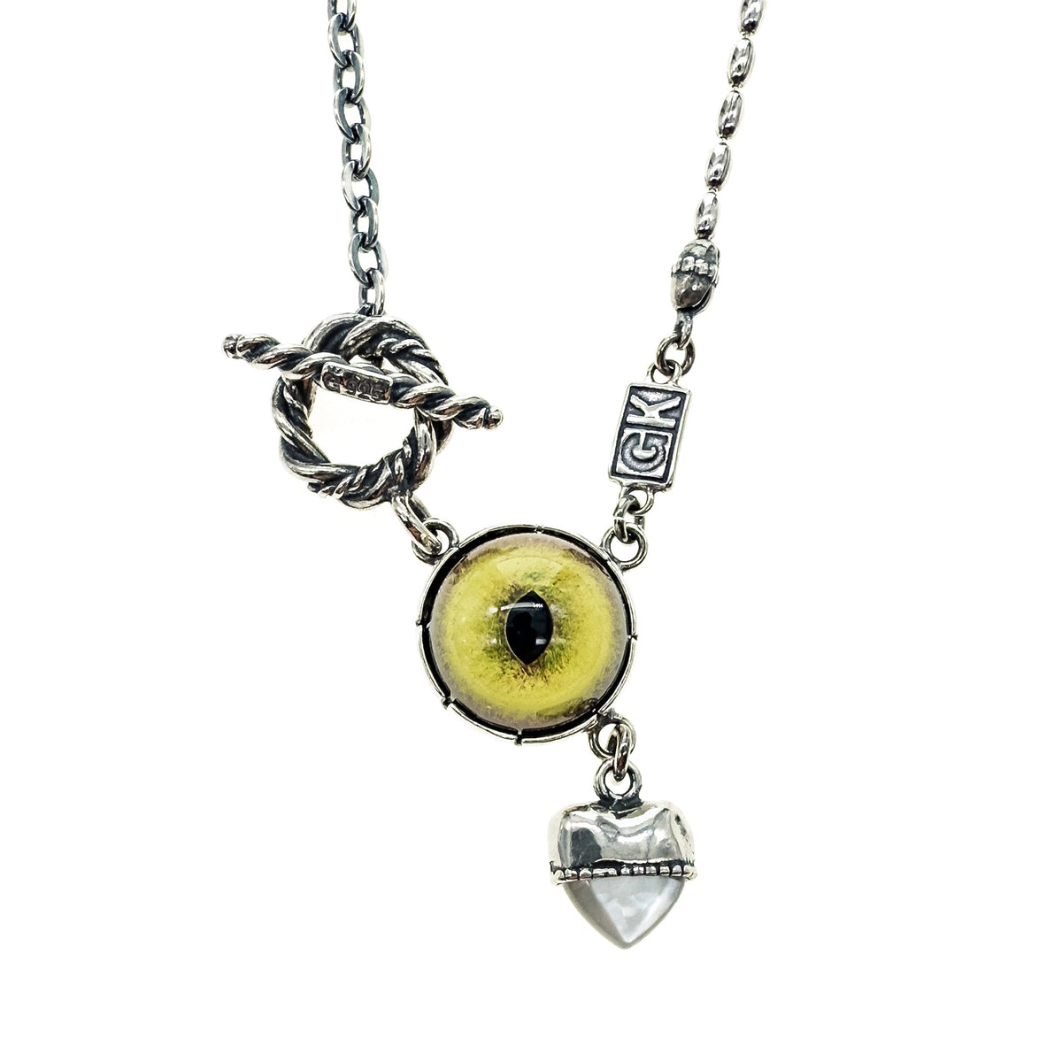 Eye Love You Necklace Yellow – Sterling Silver – Gem Kingdom