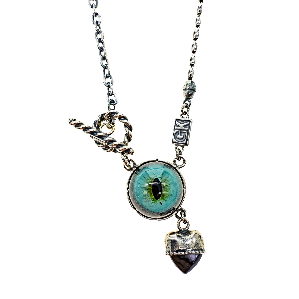 Eye Love You Necklace Blue – Sterling Silver – Gem Kingdom