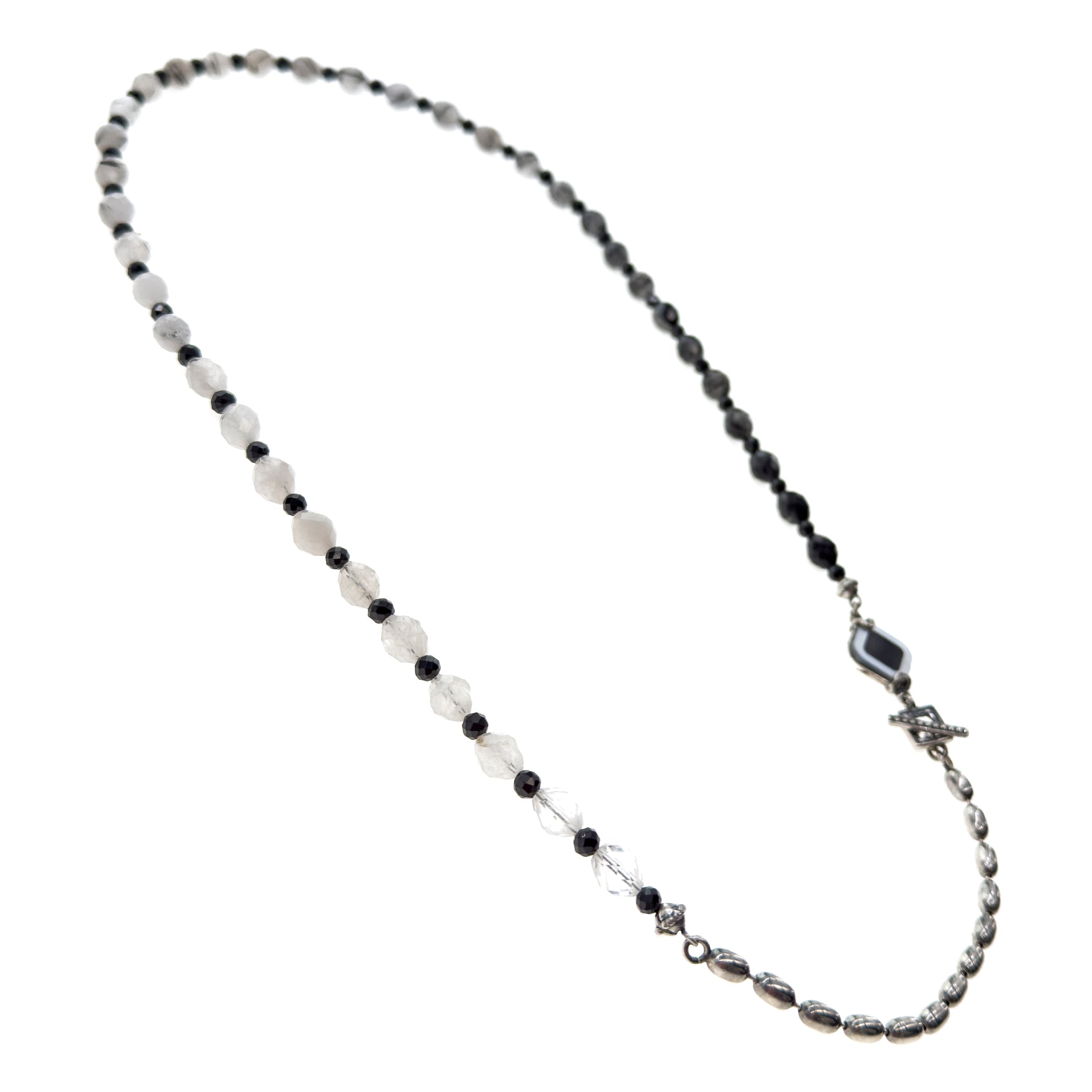 Ombre Beaded Necklace – Sterling Silver – Gem Kingdom
