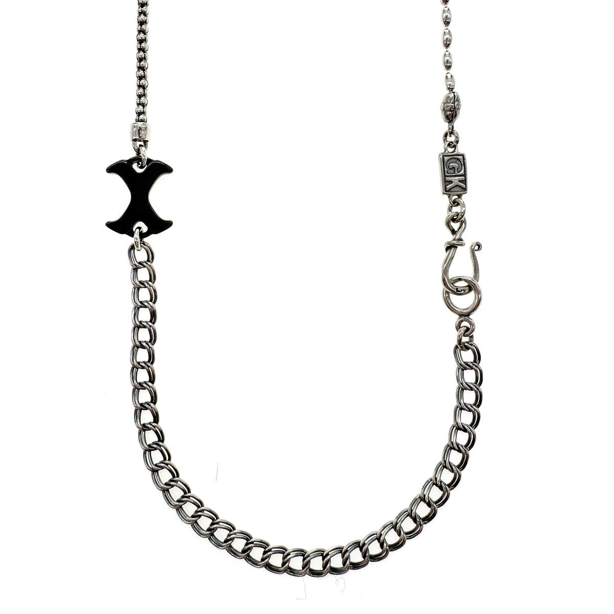 Kruis Ketting Zwart – Sterling Zilver – Gem Kingdom