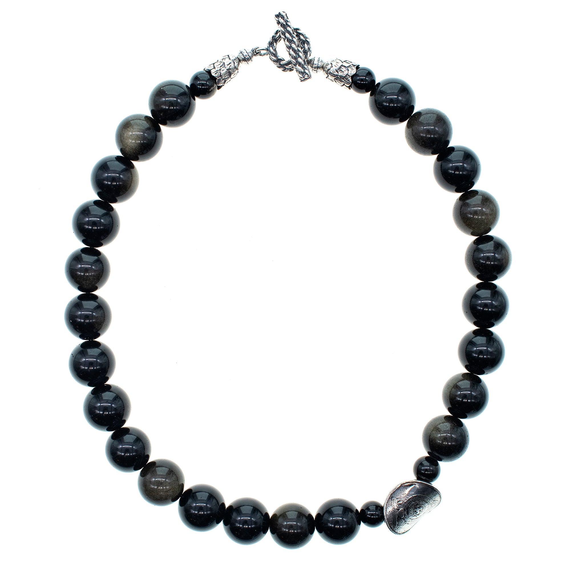 Rebel Rebel Golden Obsidiaan kralenKetting