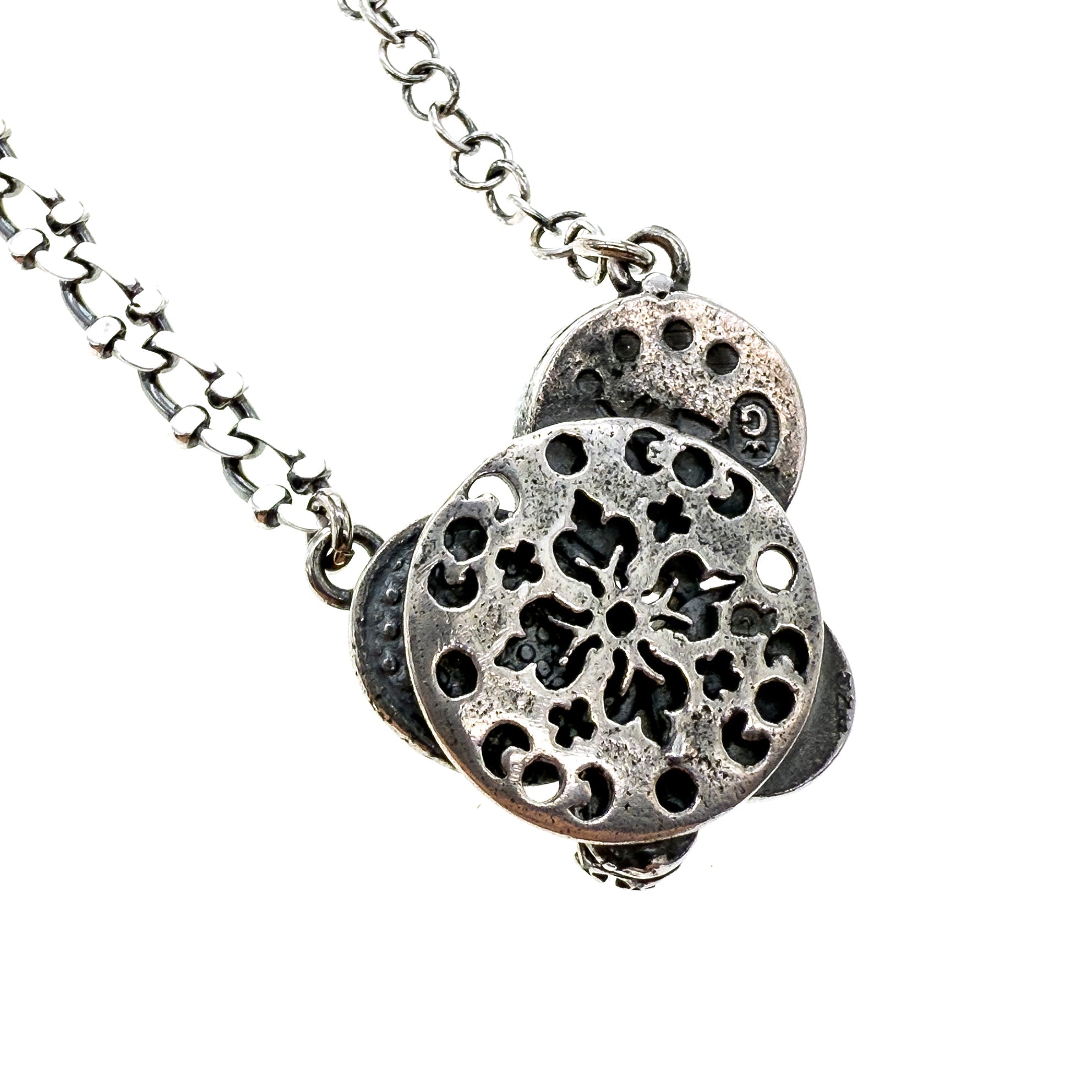 Dark Cluster Necklace – Sterling Silver – Gem Kingdom