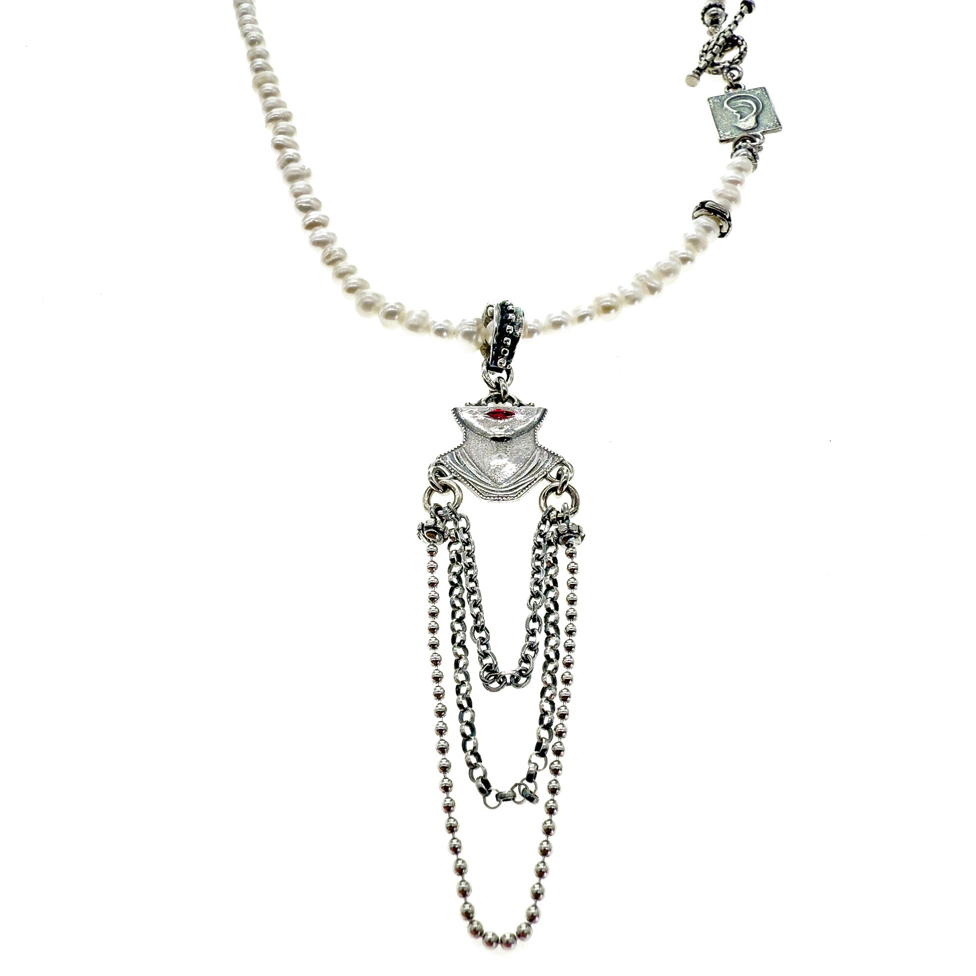 Ex Voto Fringe Pearl Necklace – Sterling Silver – Gem Kingdom