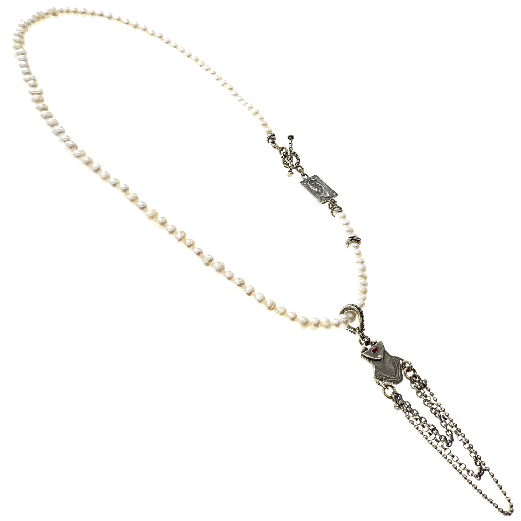 Ex Voto Fringe Pearl Necklace – Sterling Silver – Gem Kingdom