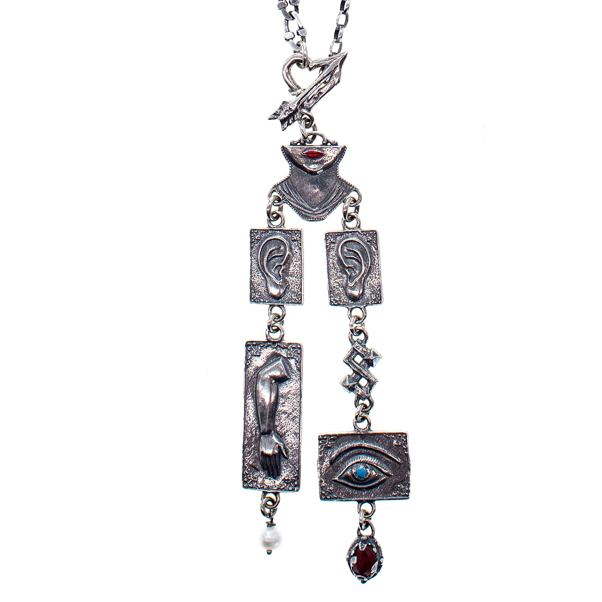 Ex Voto Chandelier Necklace – Sterling Silver – Gem Kingdom