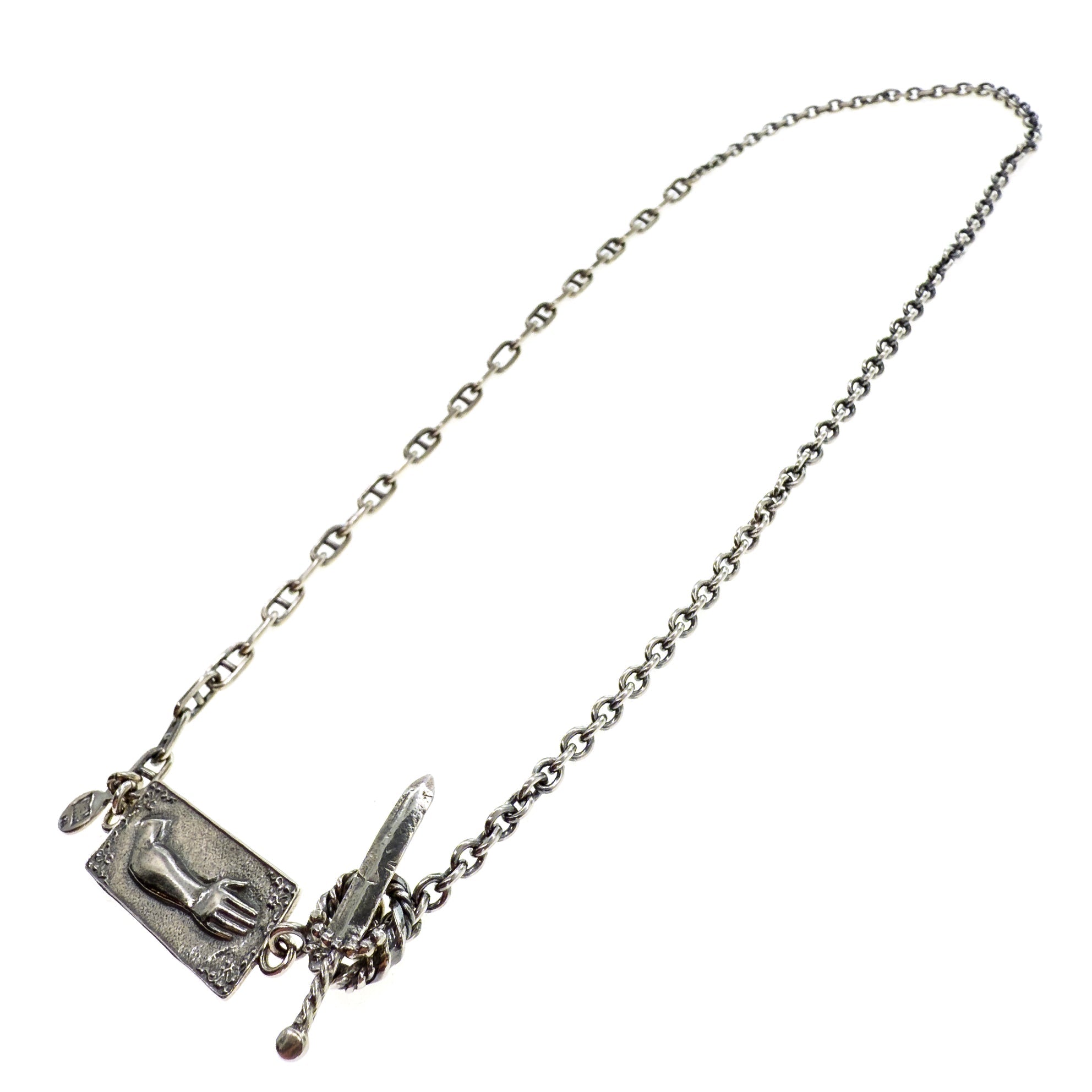 Ex Voto Arm Plaque Necklace – Sterling Silver – Gem Kingdom