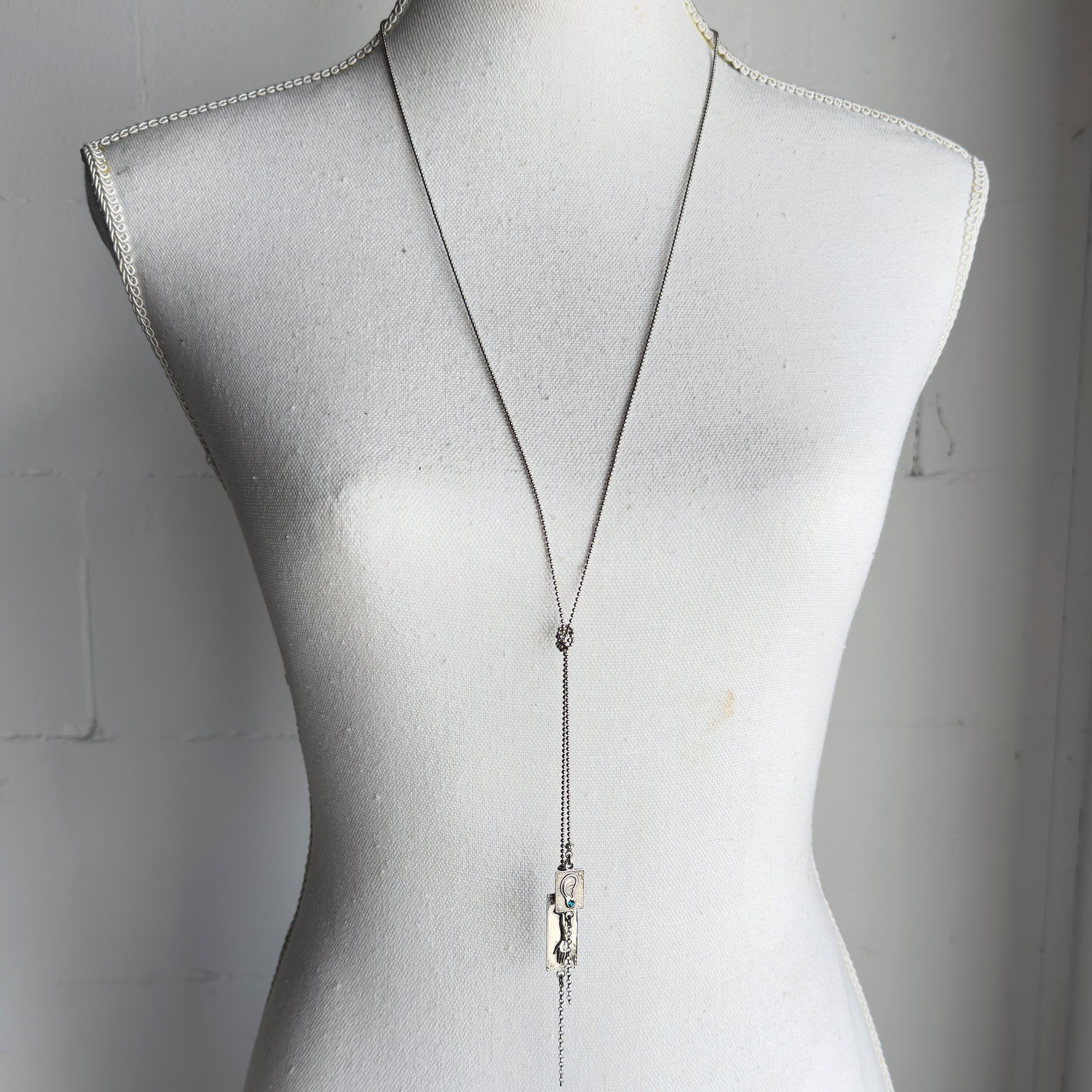 Ex Voto Lariat Necklace – Sterling Silver – Gem Kingdom