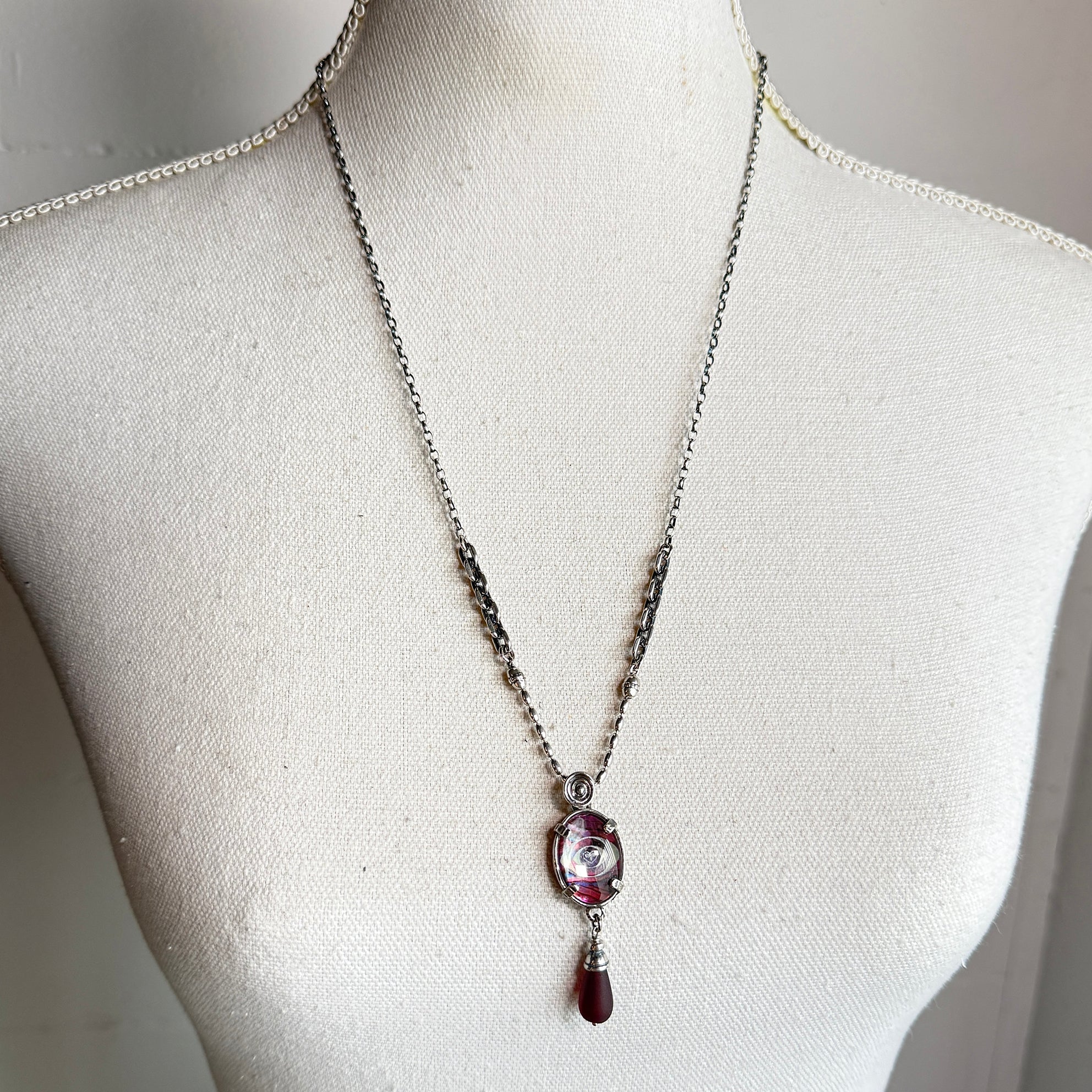 Purple Eye Necklace – Sterling Silver – Gem Kingdom