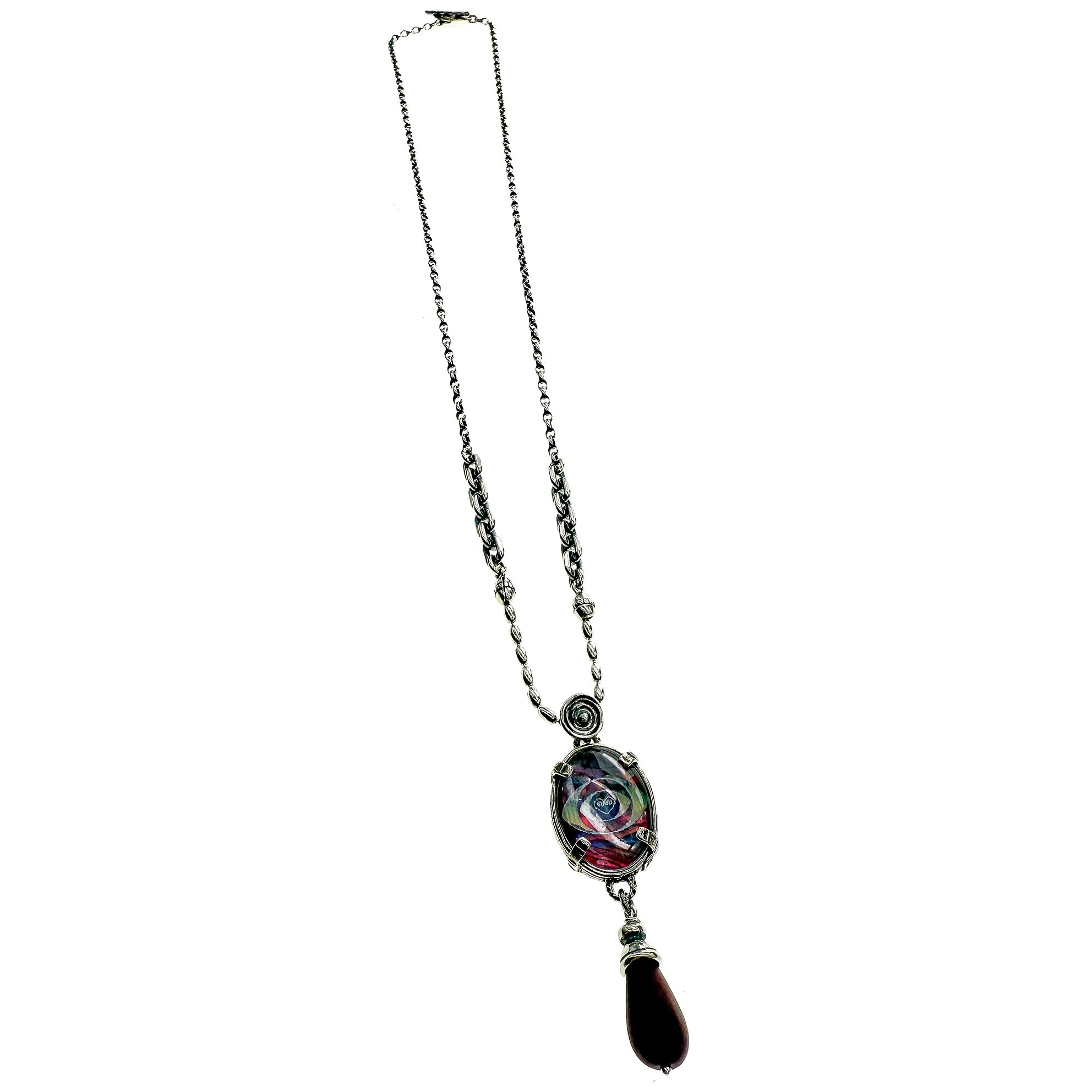 Purple Eye Necklace – Sterling Silver – Gem Kingdom