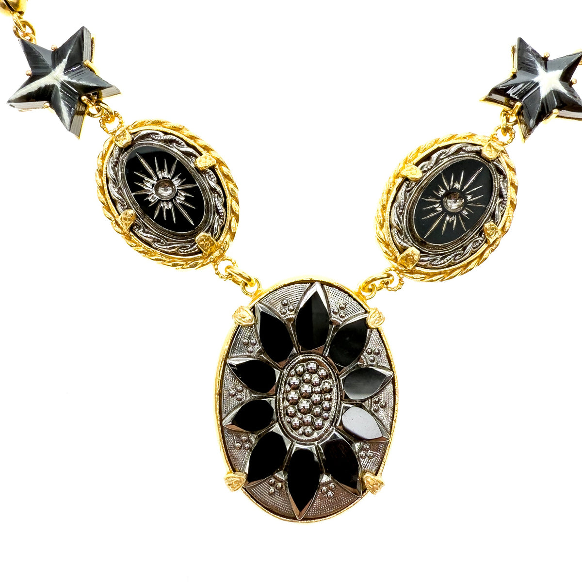 Noir Cosmos Ketting – Verguld – Gem Kingdom