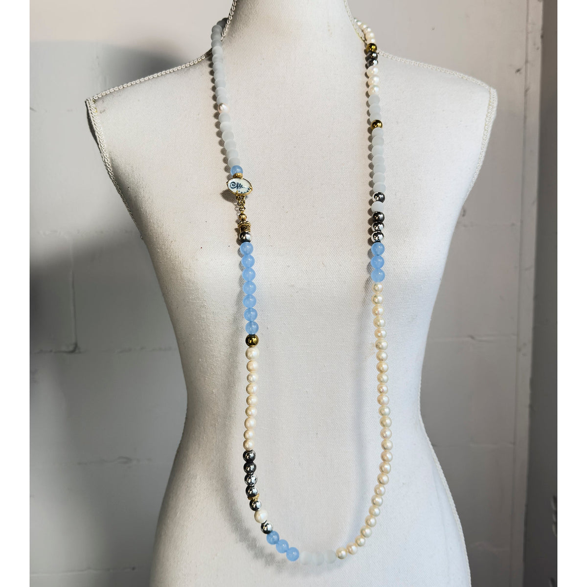 Blue Solace Necklace – Gold Plated – Gem Kingdom