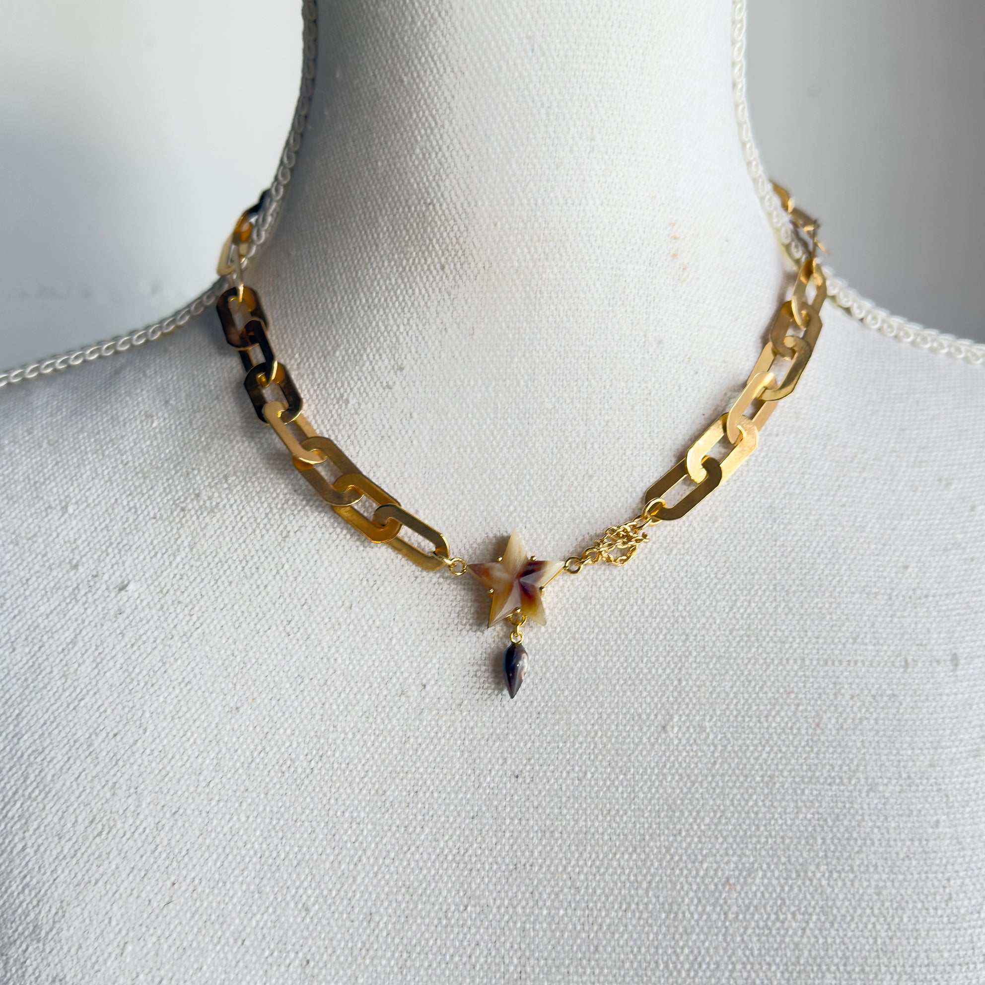 Horn Star Necklace – Gold Plated – Gem Kingdom