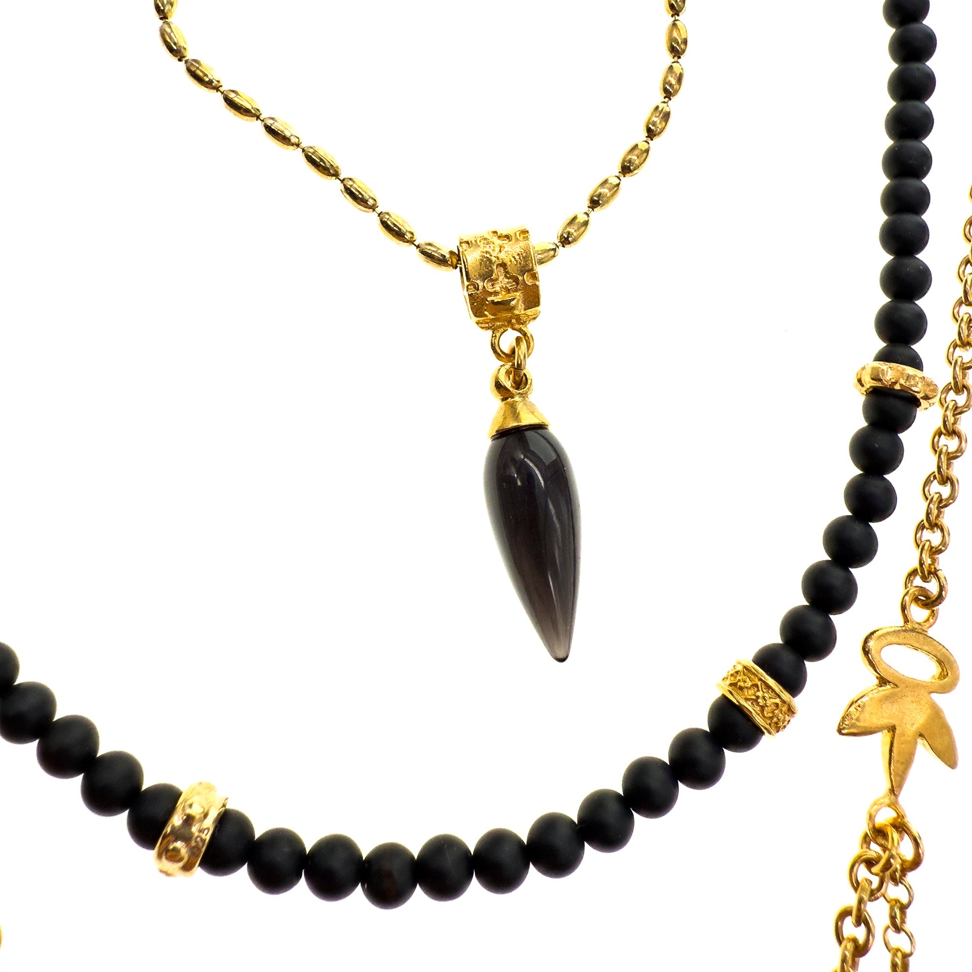 Triple Layered Talisman Necklace – Gold Plated – Gem Kingdom