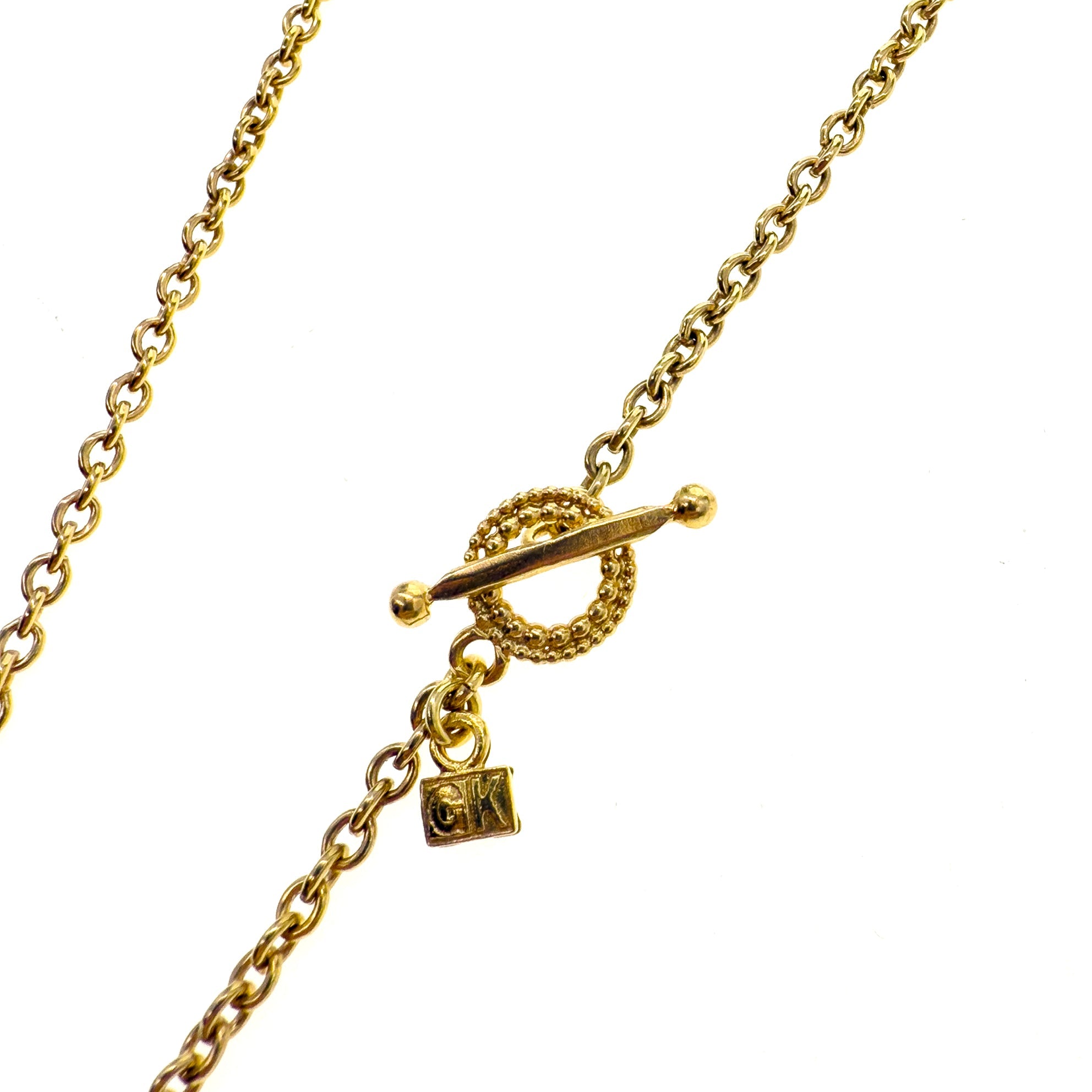 Square Engraved Bone Heart Necklace – Gold Plated – Gem Kingdom