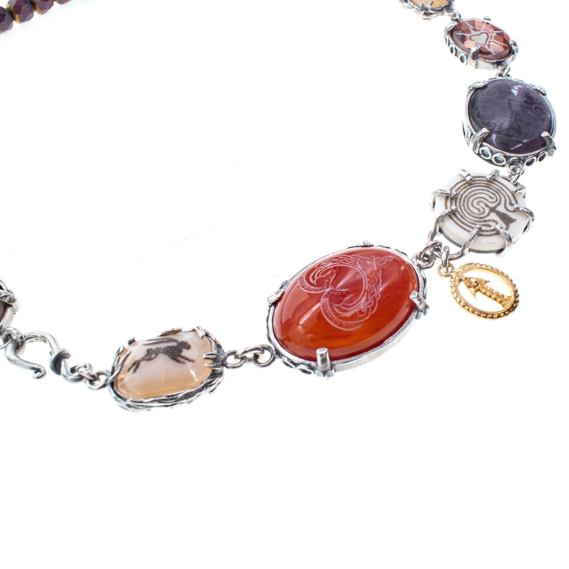Multi-Stone Intaglio Necklace