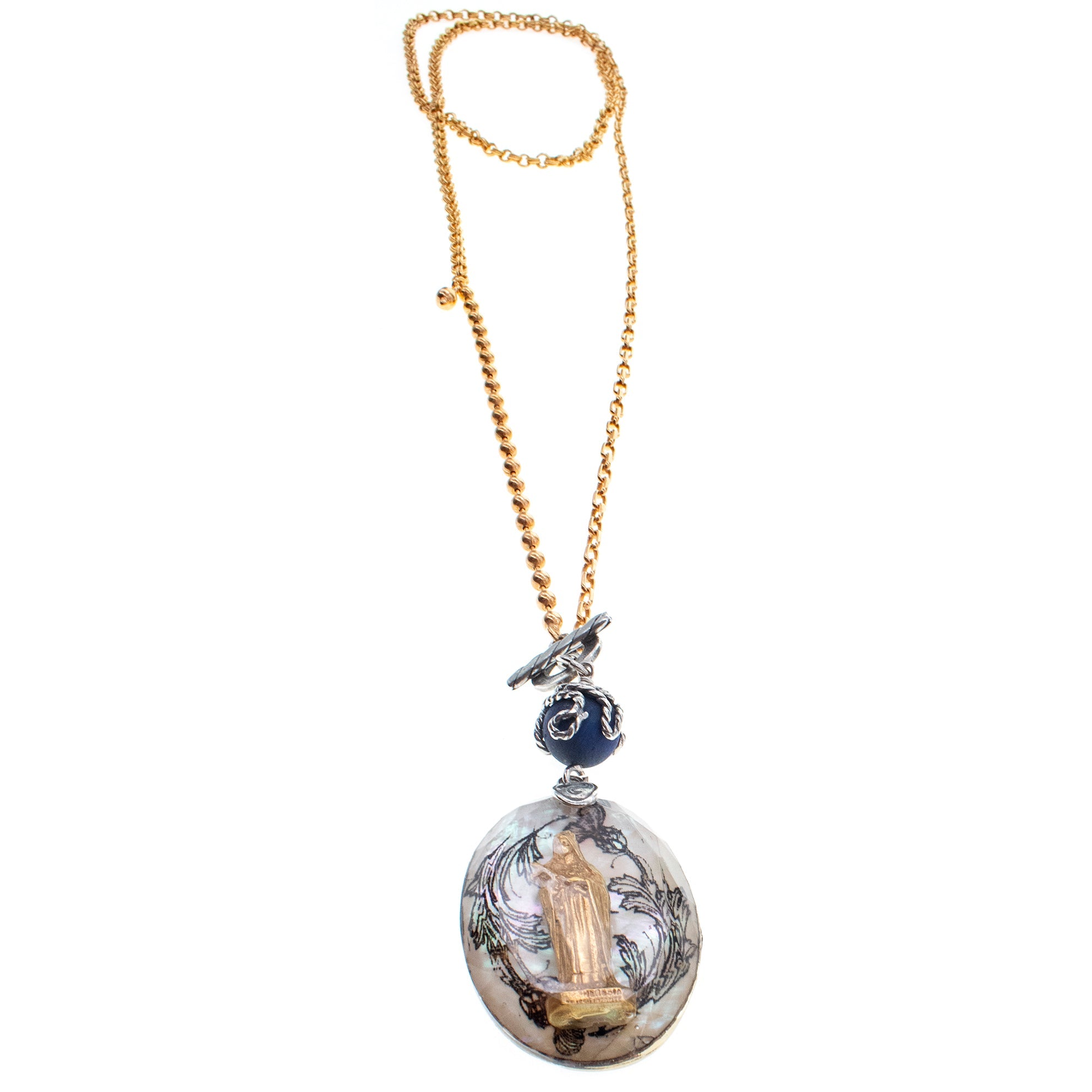 Theresa Resin & Gold-Plated Long Necklace – Gold Plated – Gem Kingdom