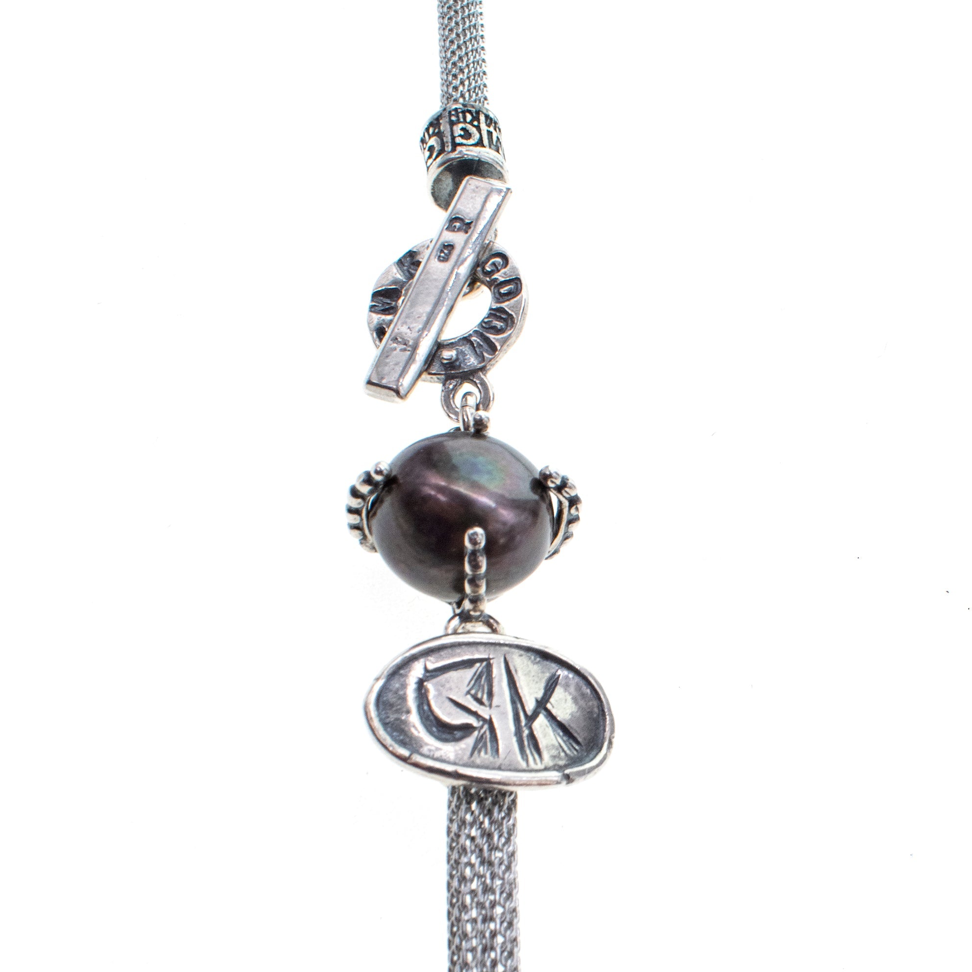 Resin Pink Rose Mesh Necklace – Sterling Silver – Gem Kingdom