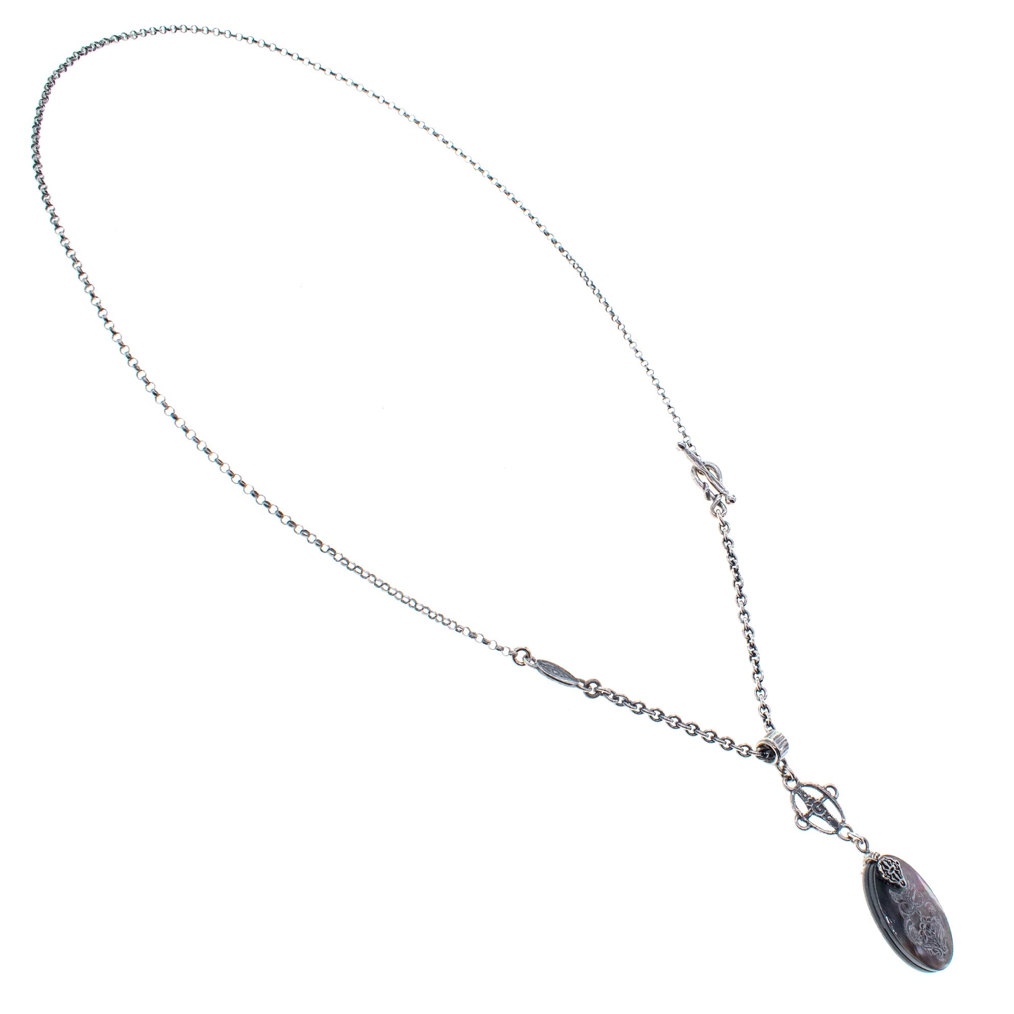 Engraved Mother Of Pearl Owl Necklace – Sterling Silver – Gem Kingdom