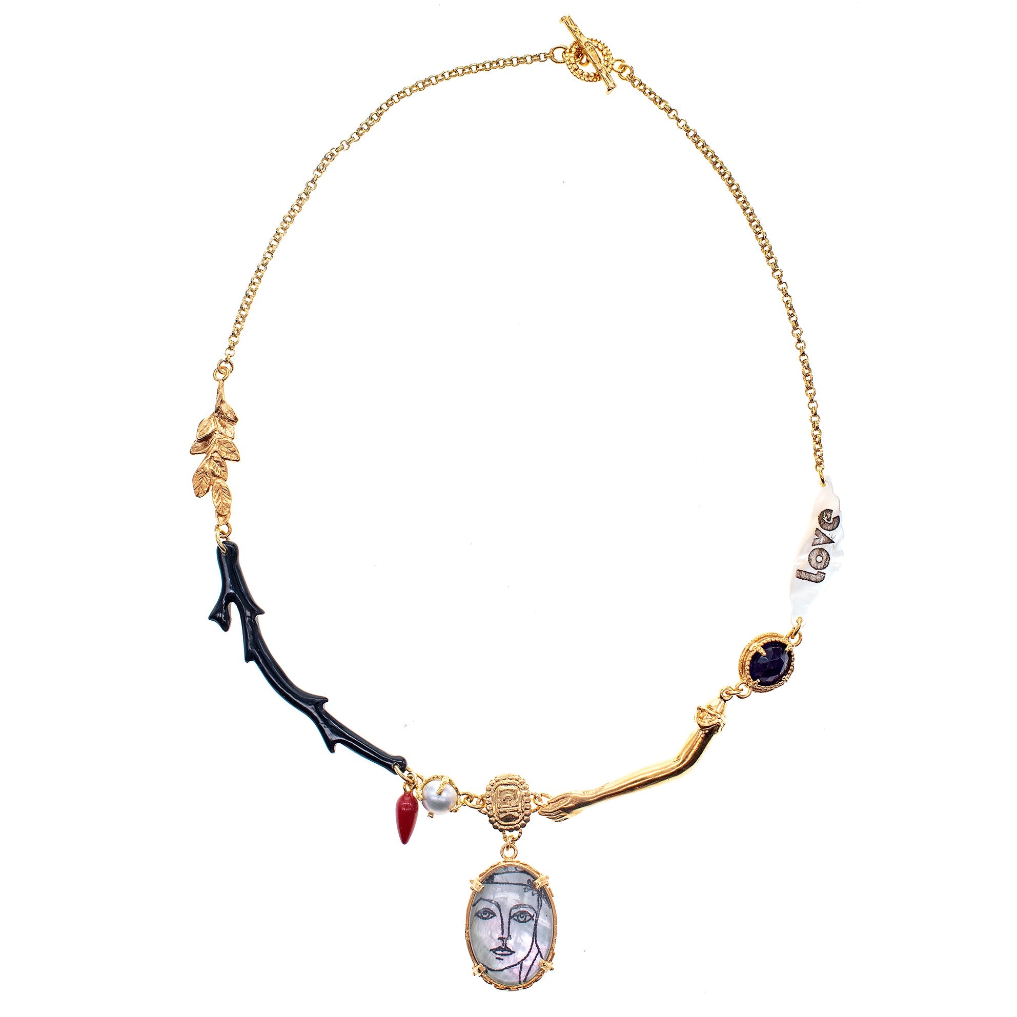 Portrait Of Love Necklace – Gold Plated – Gem Kingdom