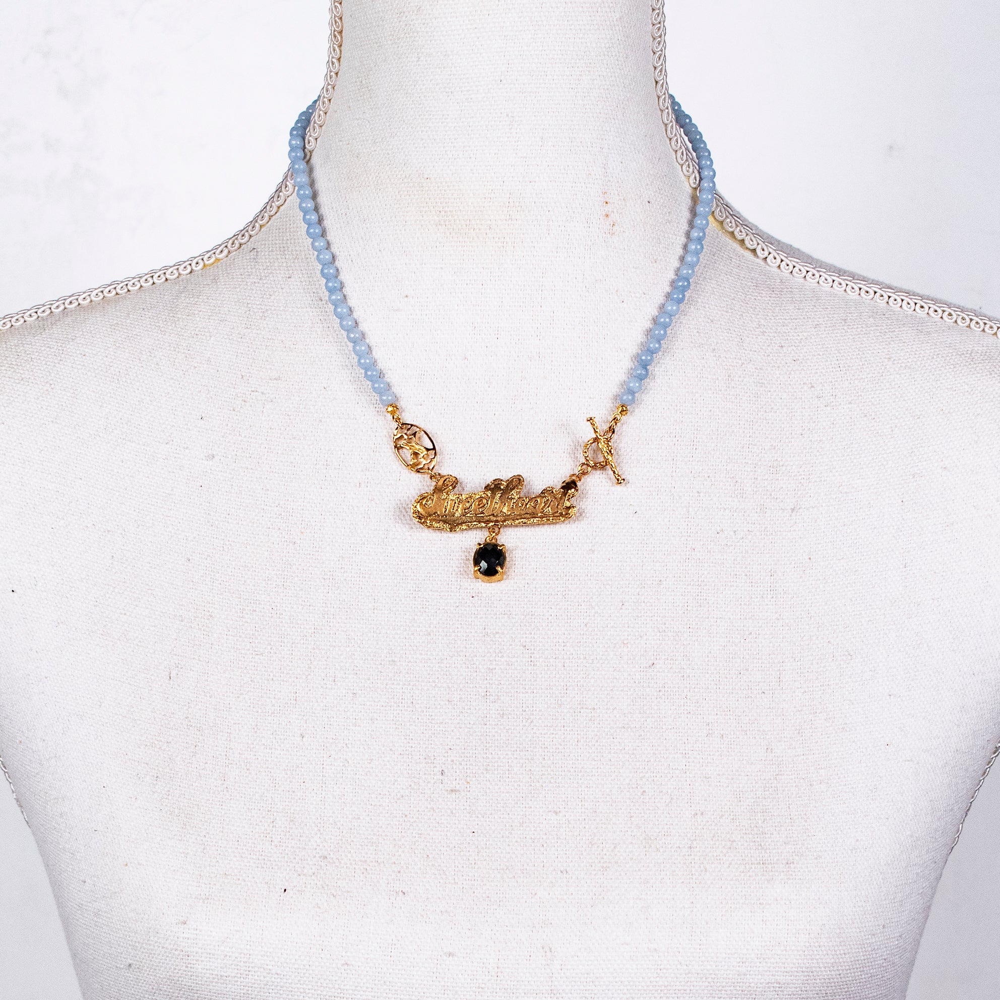 Blue Sweetheart Necklace – Gold Plated – Gem Kingdom