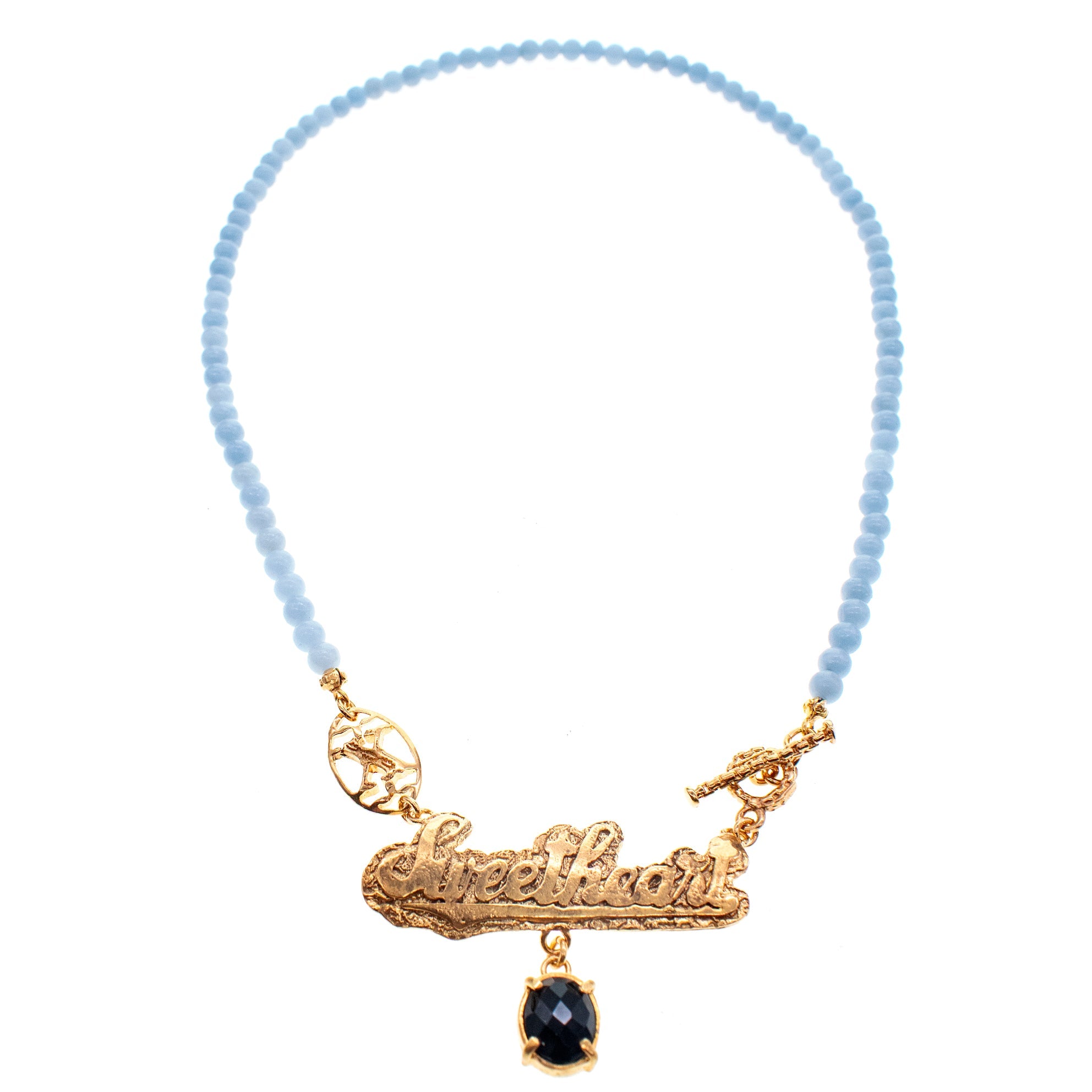Blue Sweetheart Necklace – Gold Plated – Gem Kingdom