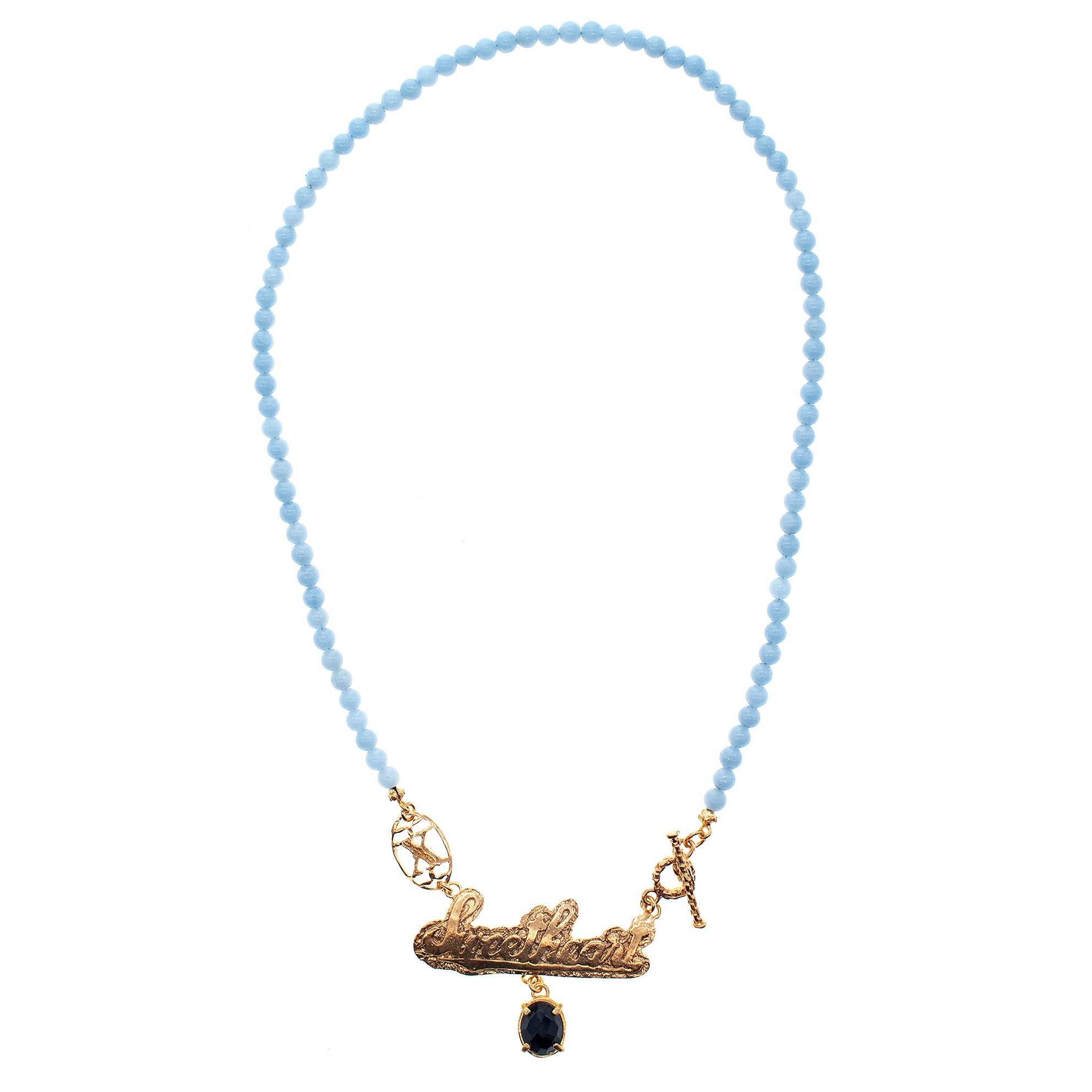 Blue Sweetheart Necklace – Gold Plated – Gem Kingdom