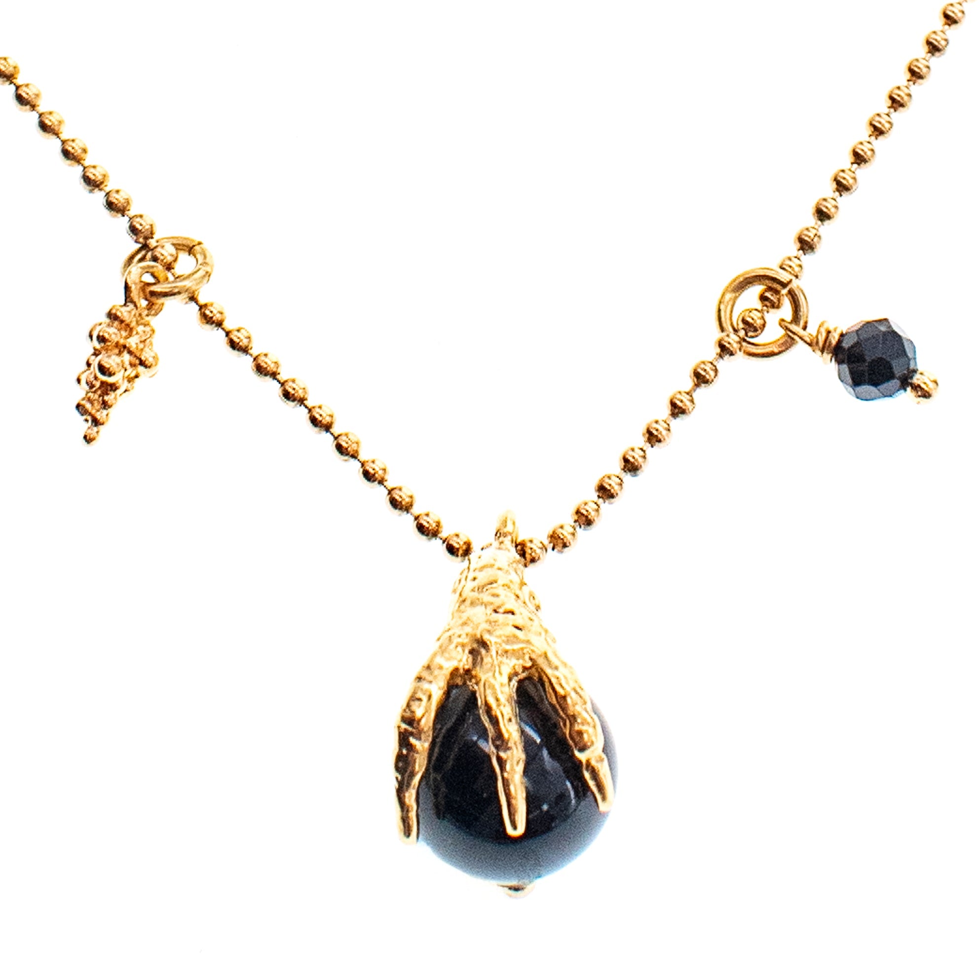 Black Claw Charm Necklace – Gold Plated – Gem Kingdom
