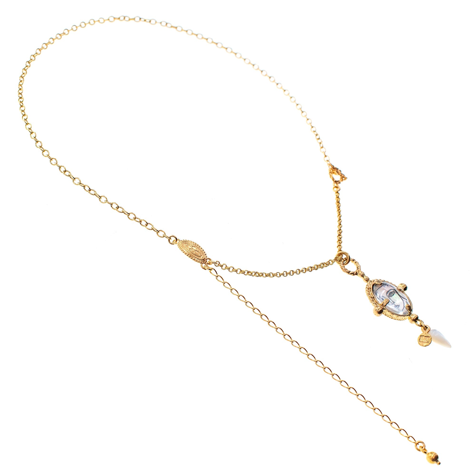 Golden Picasso Necklace – Gold Plated – Gem Kingdom