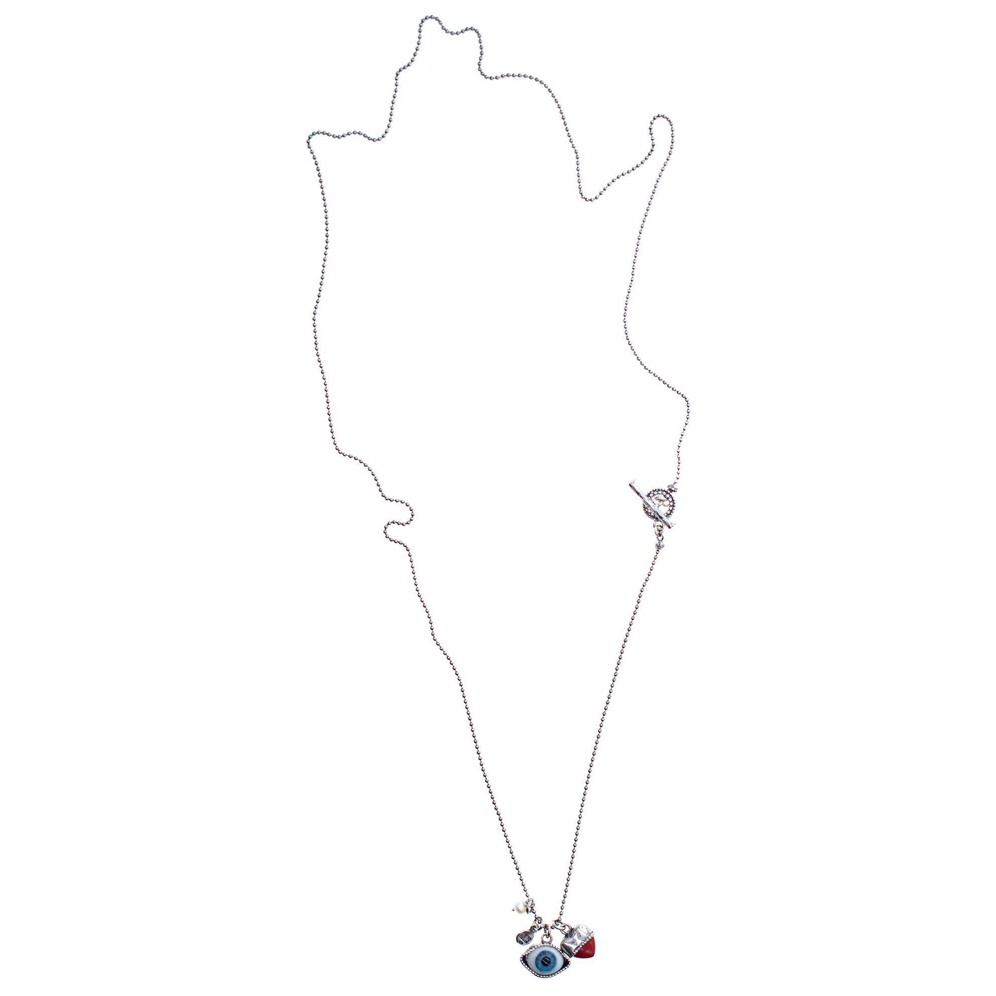 Blue Eye Love You Necklace
