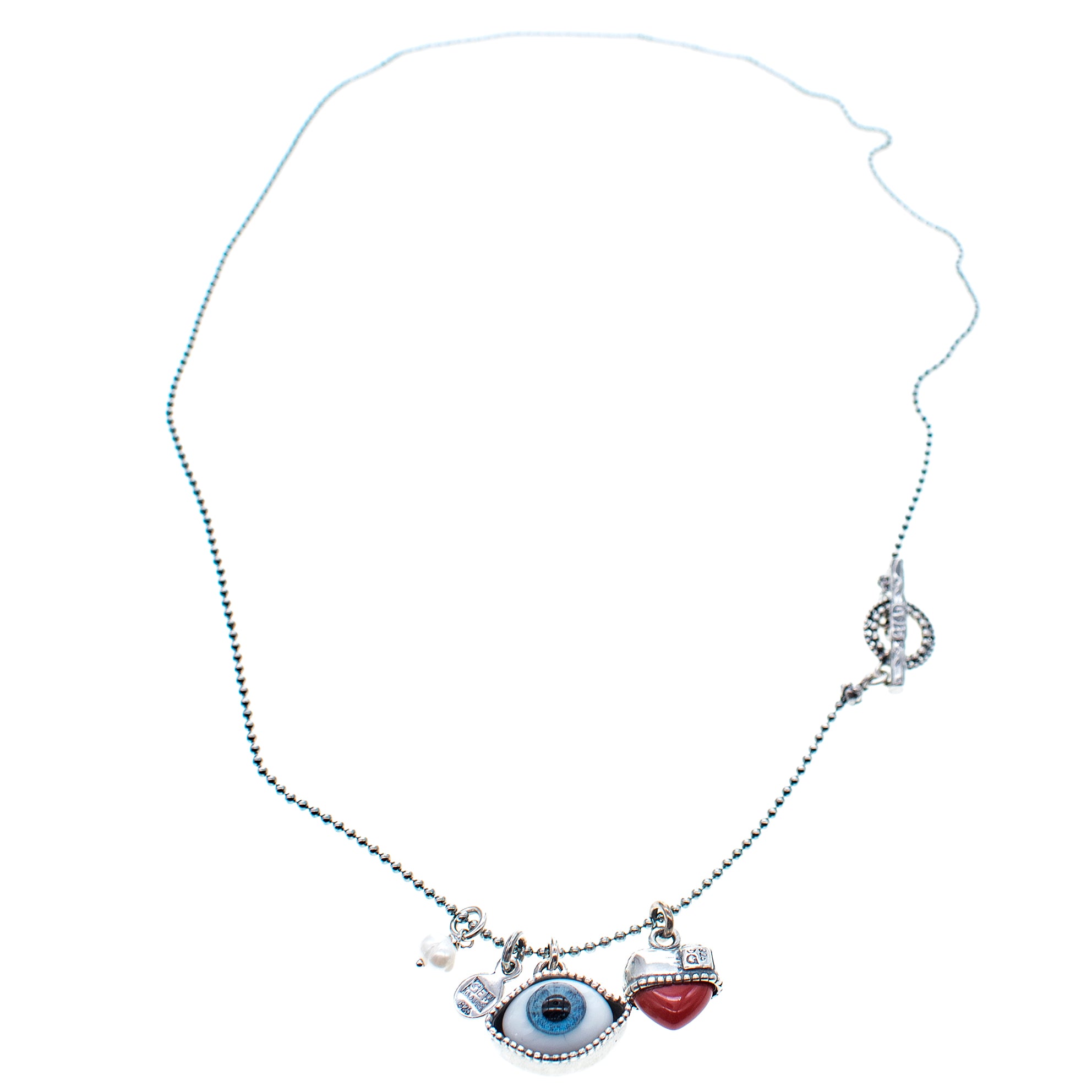 Blue Eye Love You Necklace