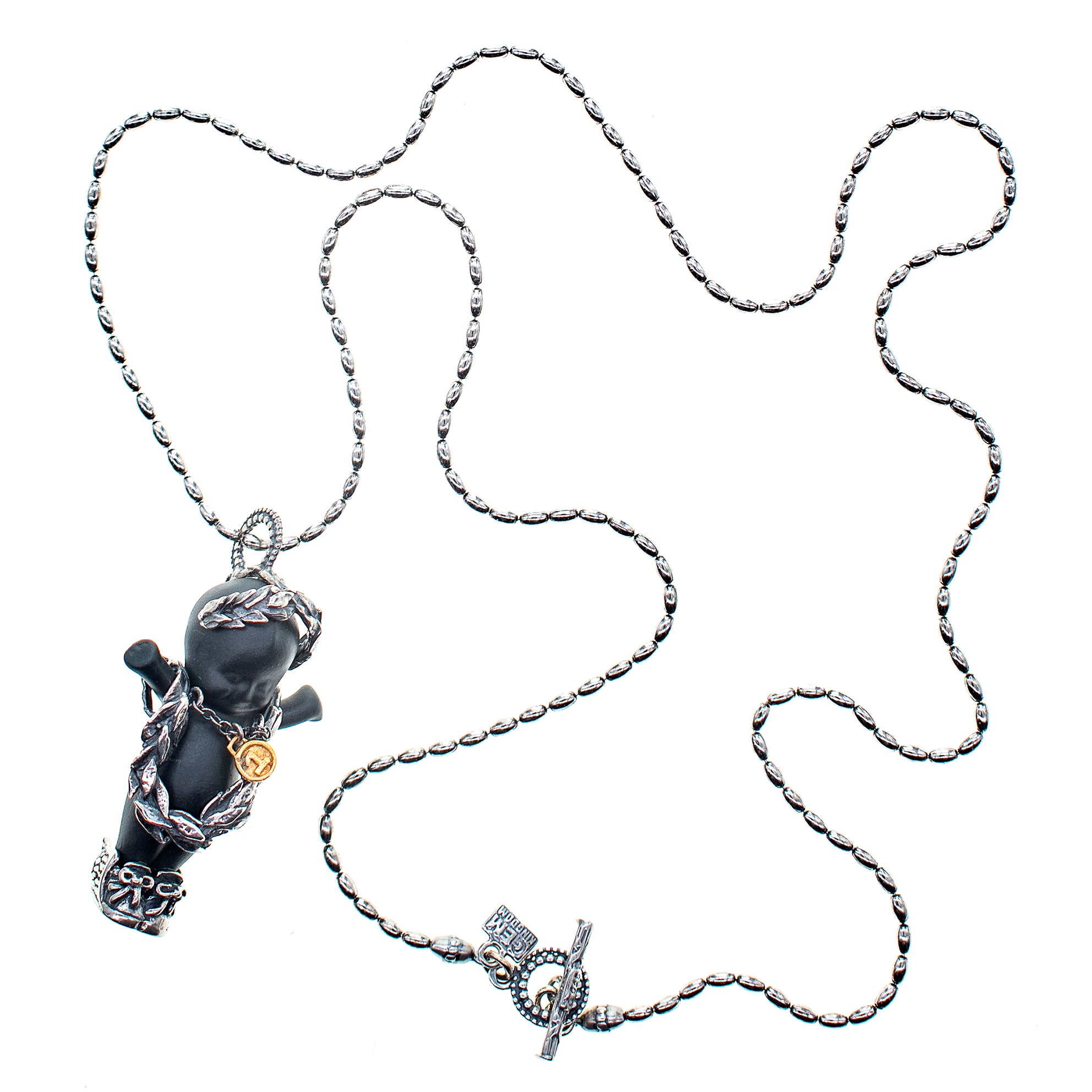 "Olympia" Ketting Zwart En Zilver