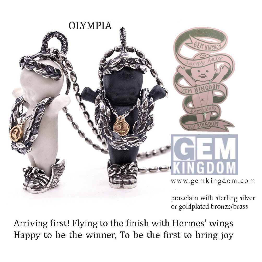 "Olympia" Ketting Zwart En Zilver