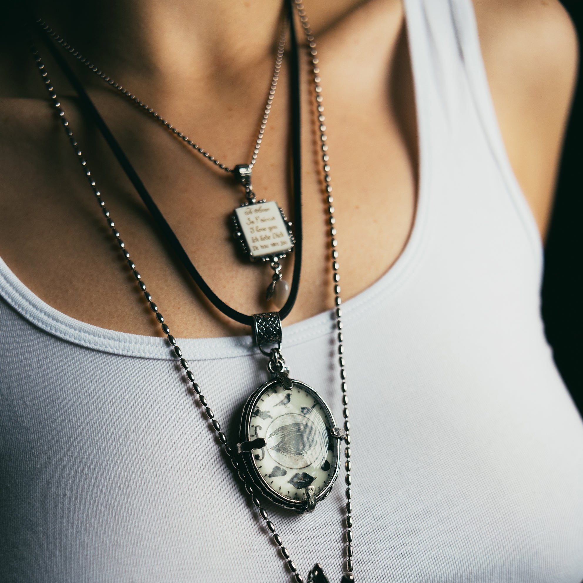 Love Letter Ketting Wit Zilver