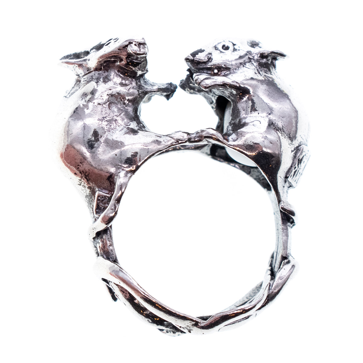 Muizen Ring Witte Parel