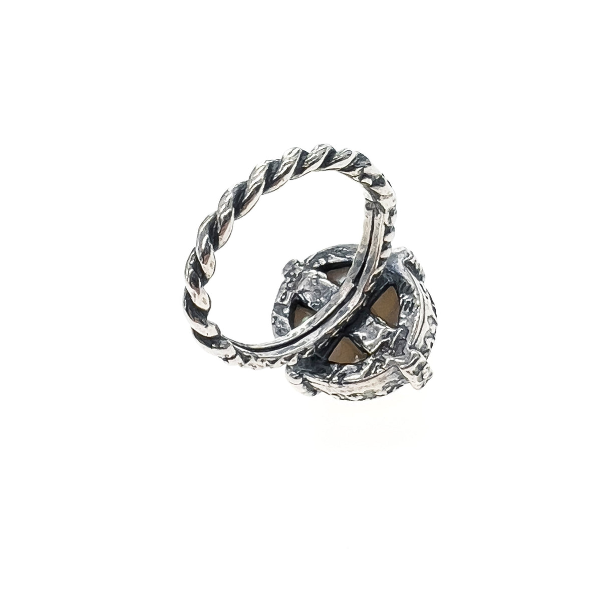 Vlam Ring Wit – Sterling Zilver – Gem Kingdom