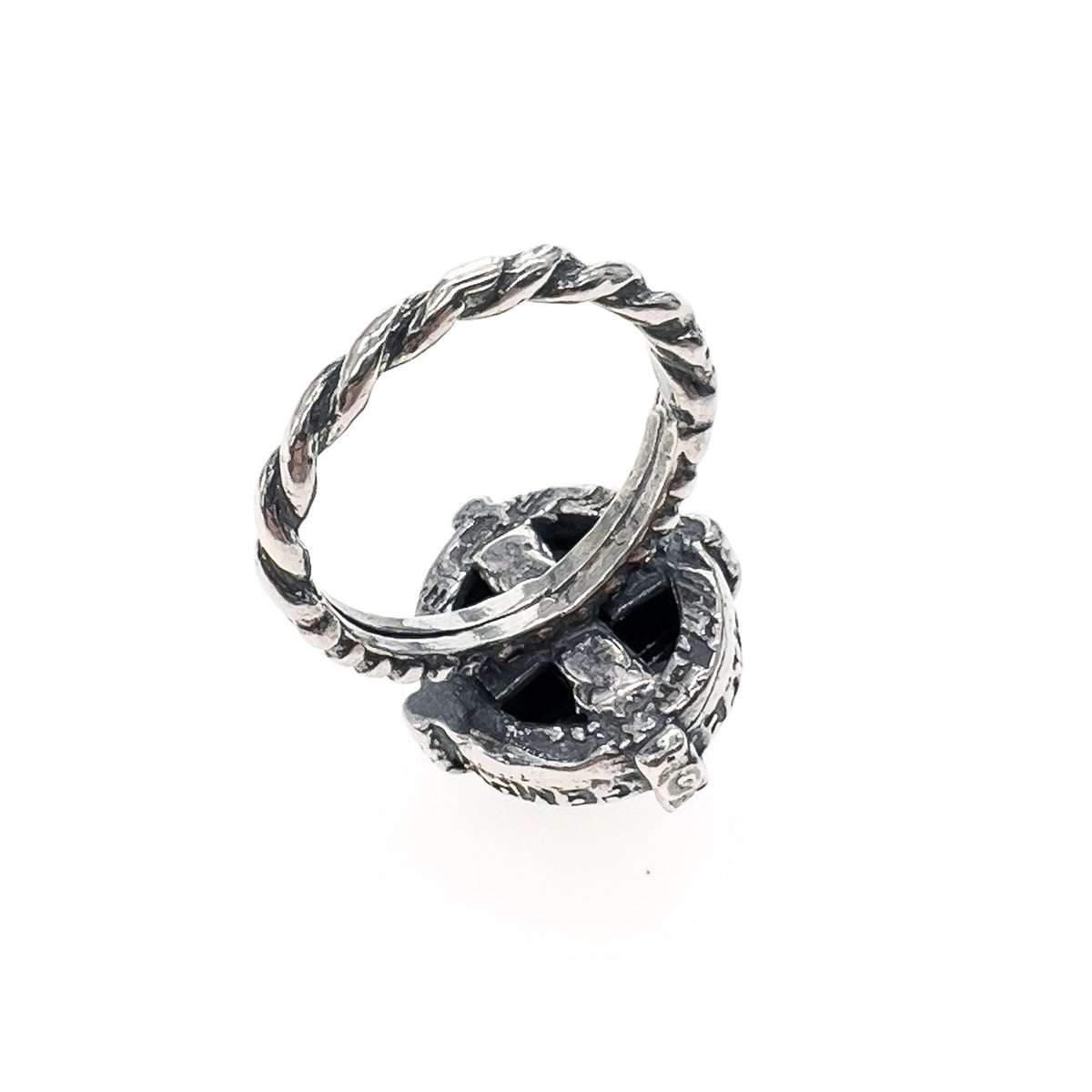Vlam Ring Zwart – Sterling Zilver – Gem Kingdom