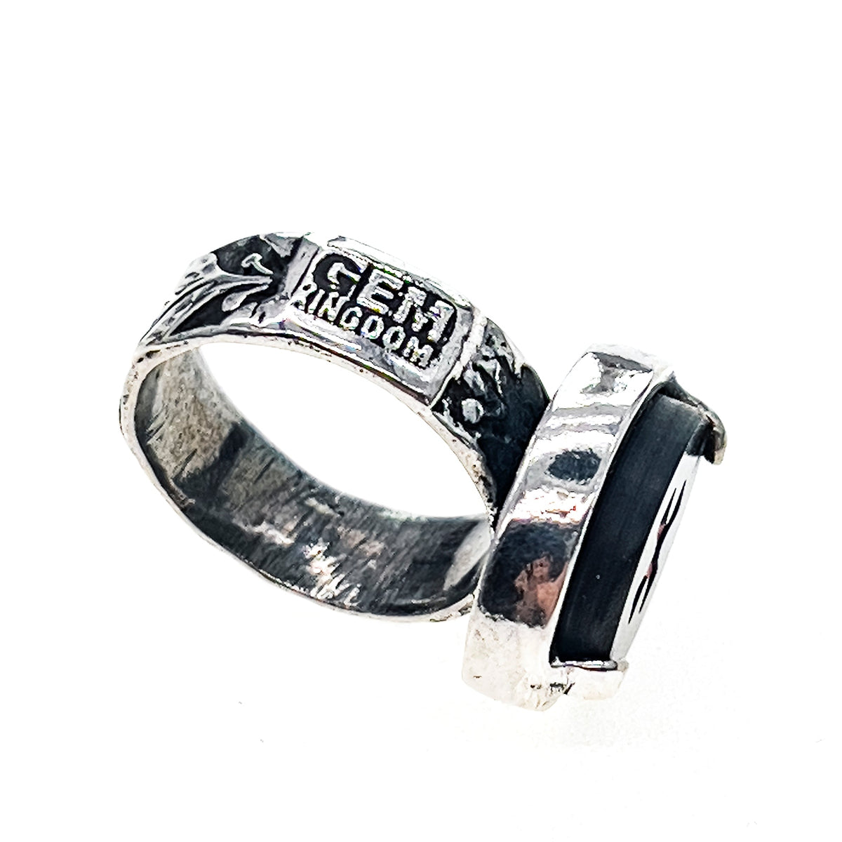 Rode Kruis Ring Zwart – Sterling Zilver – Gem Kingdom