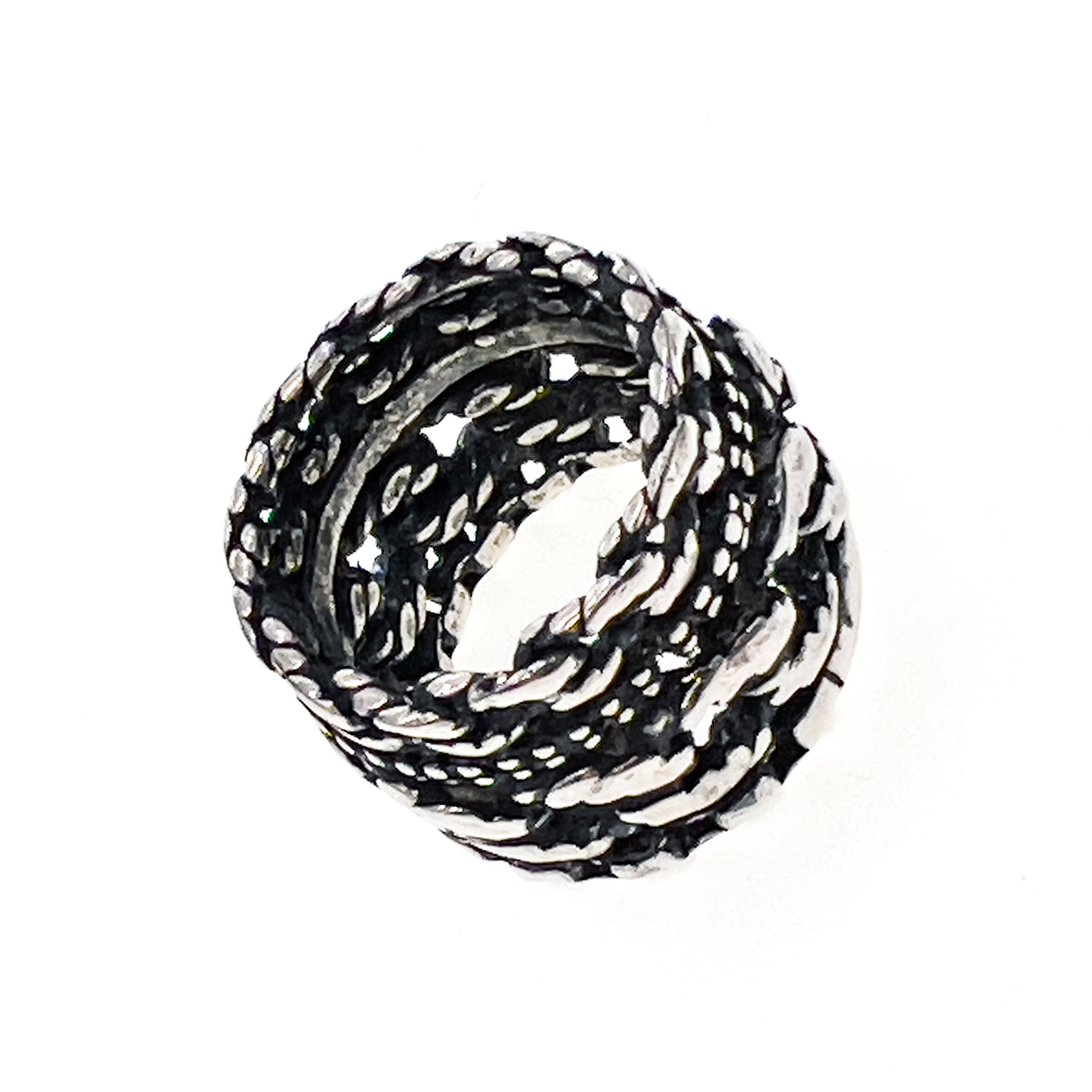 Solid Stacked Ring – Sterling Silver – Gem Kingdom