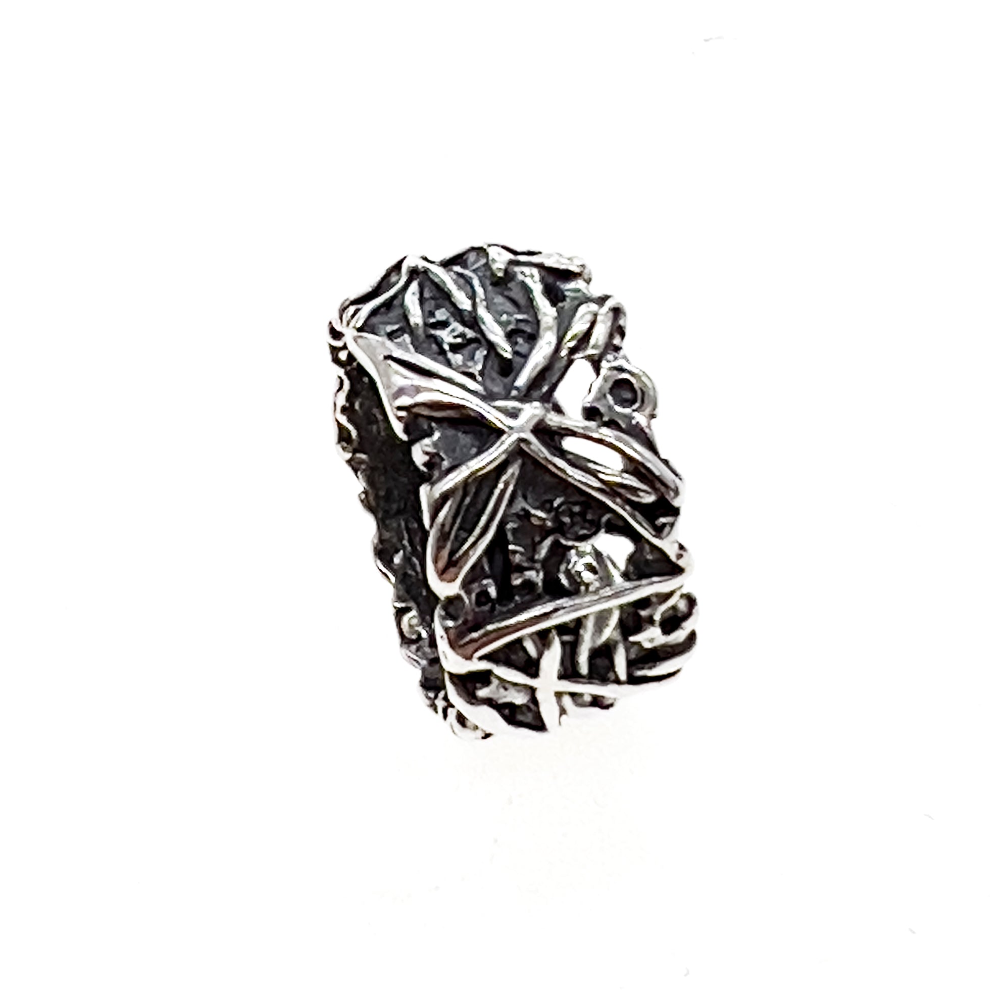 Rebel Rebel Textured Band Ring – Sterling Silver – Gem Kingdom