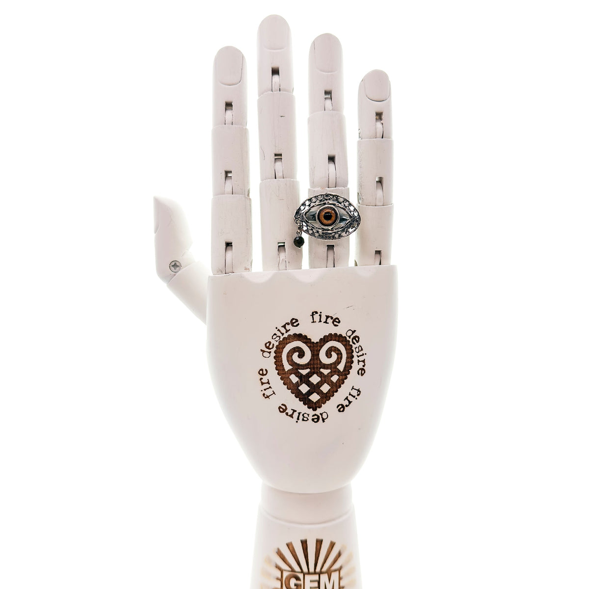 Eye Love You Eye Ring Brown Obsidian – Sterling Silver – Gem Kingdom