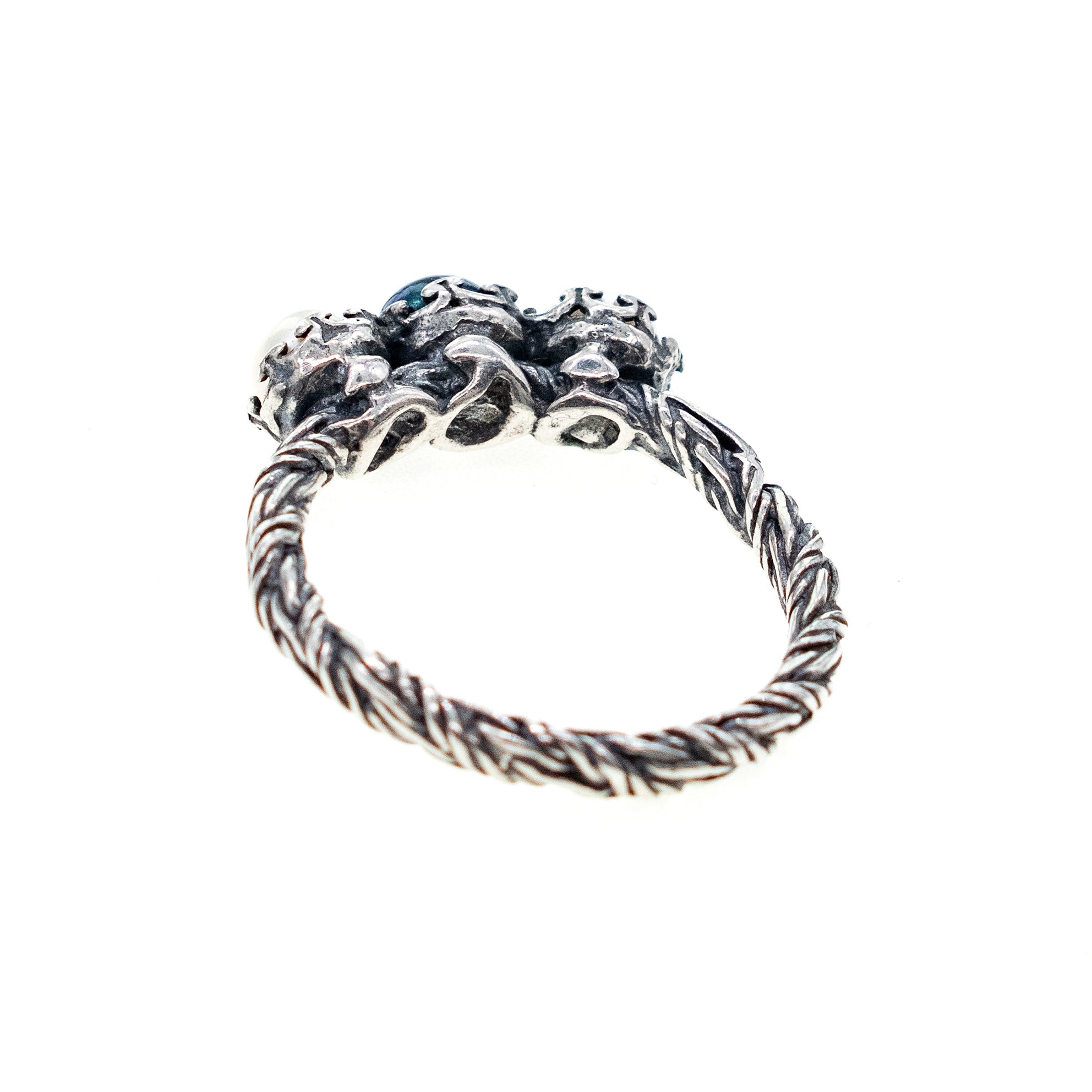 Pearl Trinity Ring – Sterling Silver – Gem Kingdom