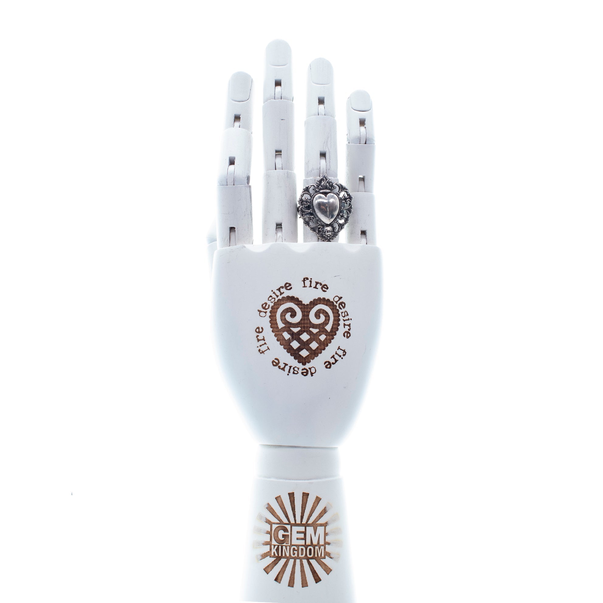 Sacred Heart Ring – Sterling Silver – Gem Kingdom