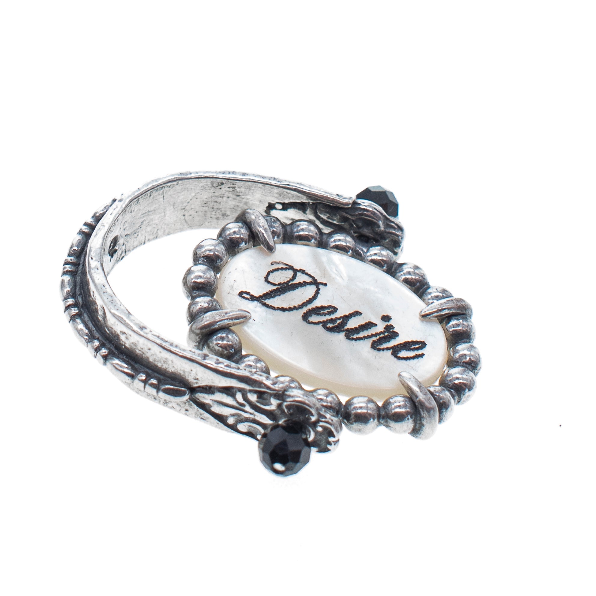 White Fire & Desire Flip Ring – Sterling Silver – Gem Kingdom