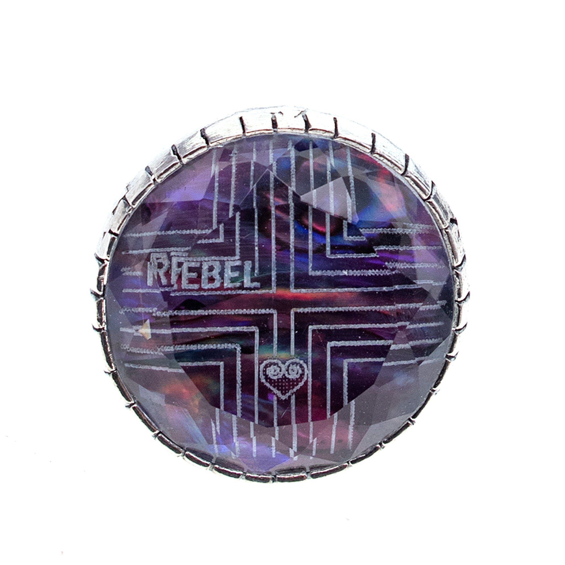Purple Crystal Ring – Sterling Silver – Gem Kingdom