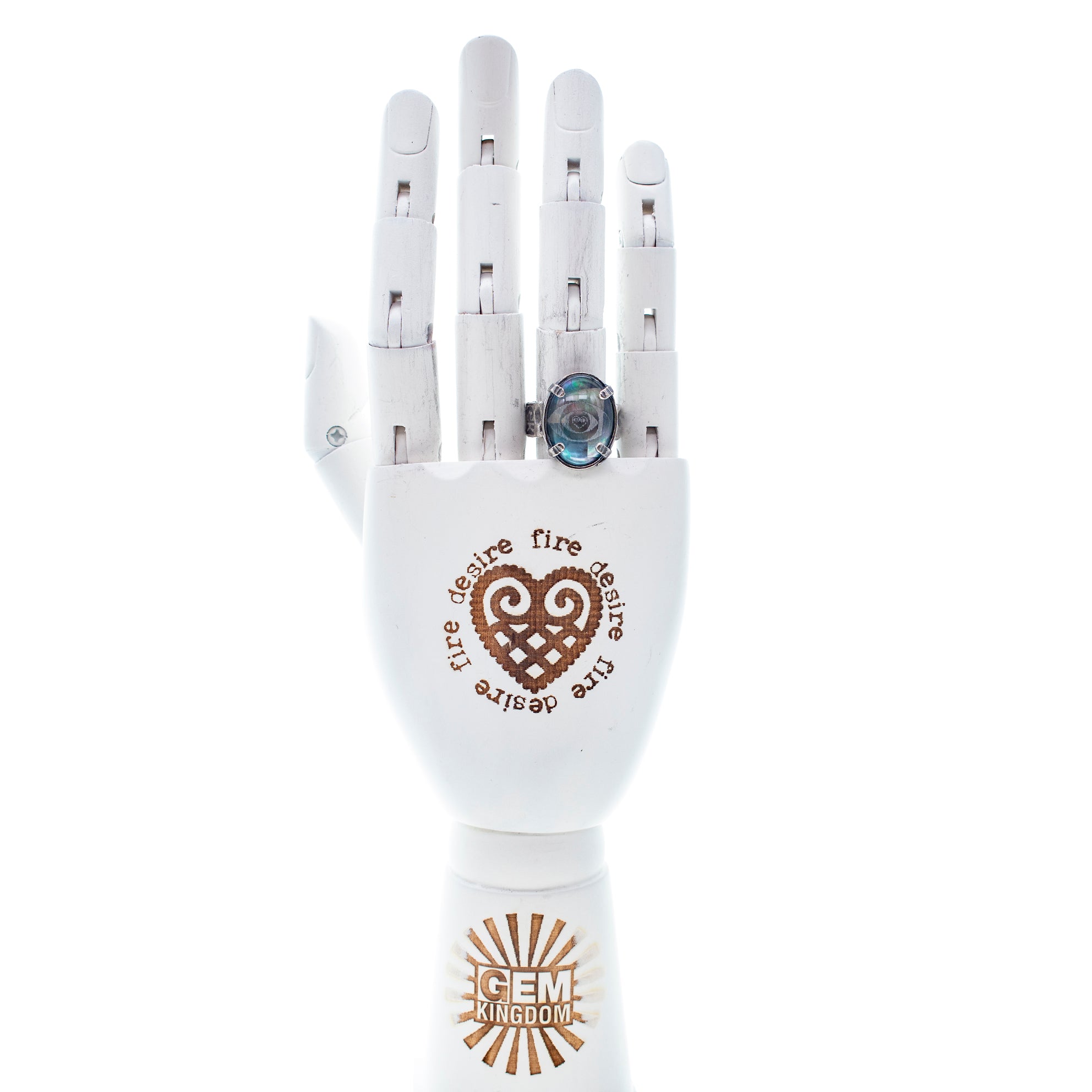 Grey Eye Ring – Sterling Silver – Gem Kingdom
