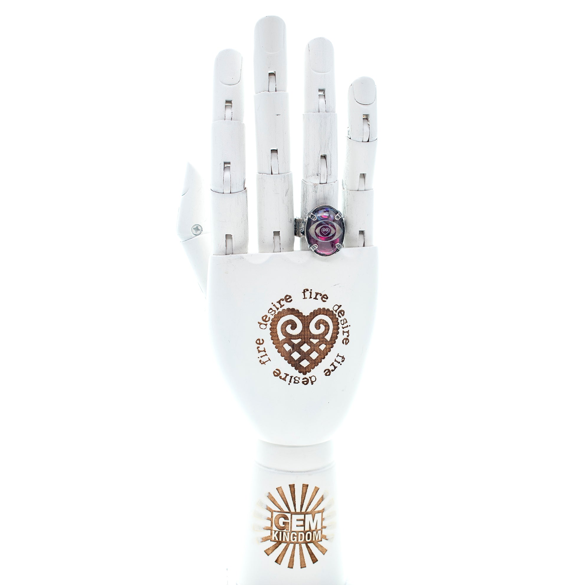 Purple Eye Ring – Sterling Silver – Gem Kingdom