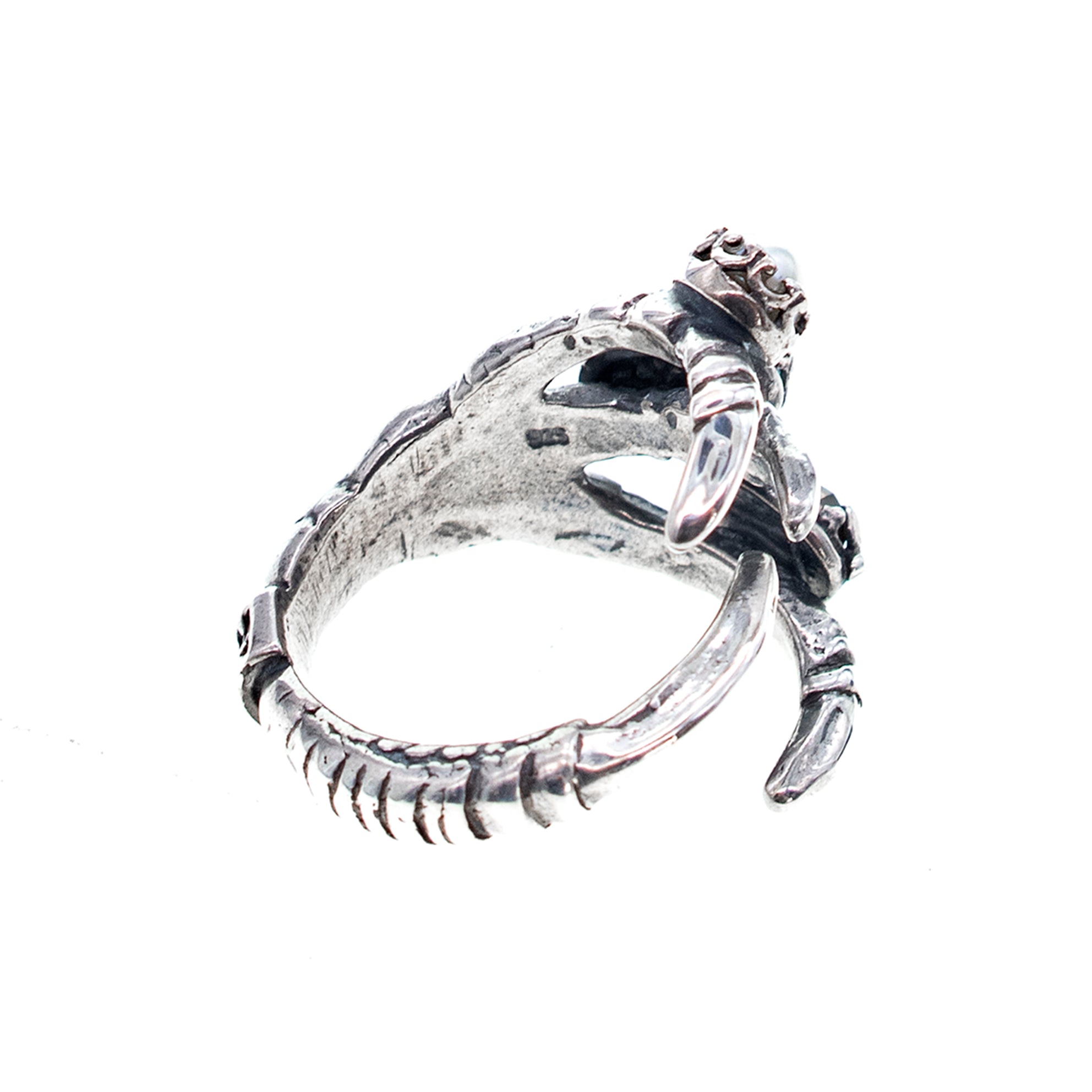 Multi-Stone Claw Ring Aqua – Sterling Silver – Gem Kingdom