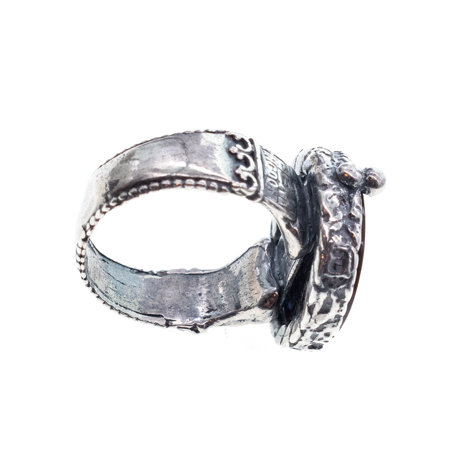 Midnight Rose Ring – Sterling Silver – Gem Kingdom