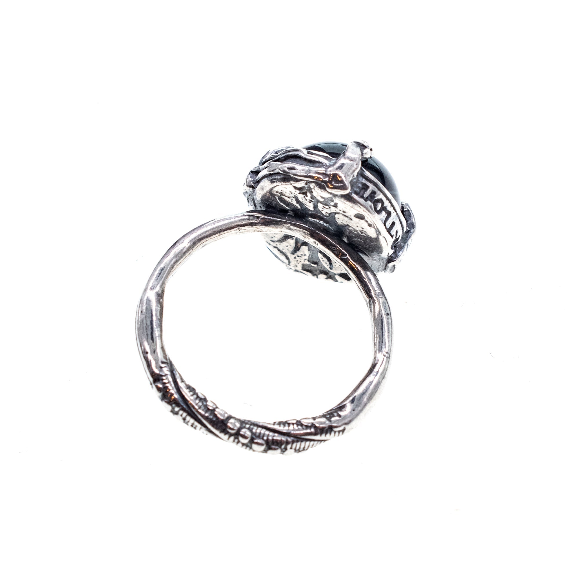 Dark Heart Ring – Sterling Silver – Gem Kingdom